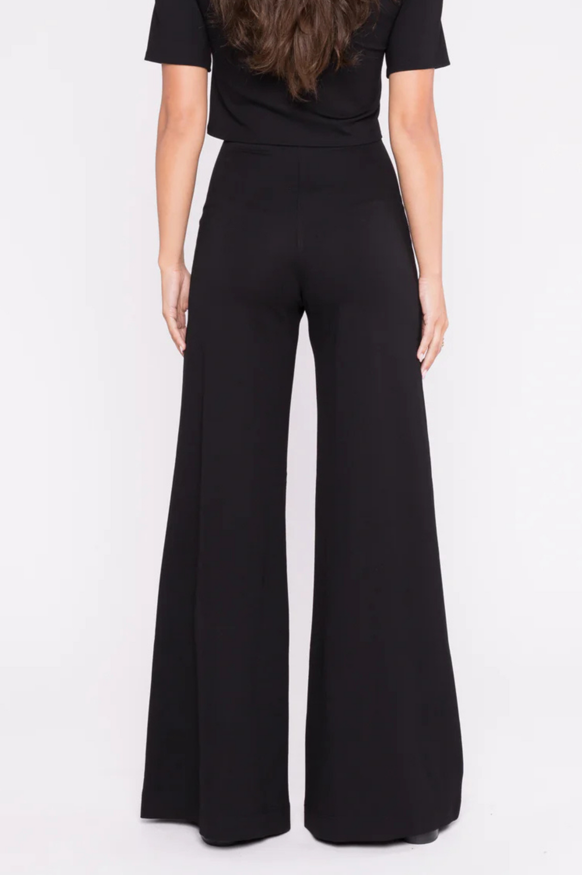 Ponte Knit Wide Leg Pant