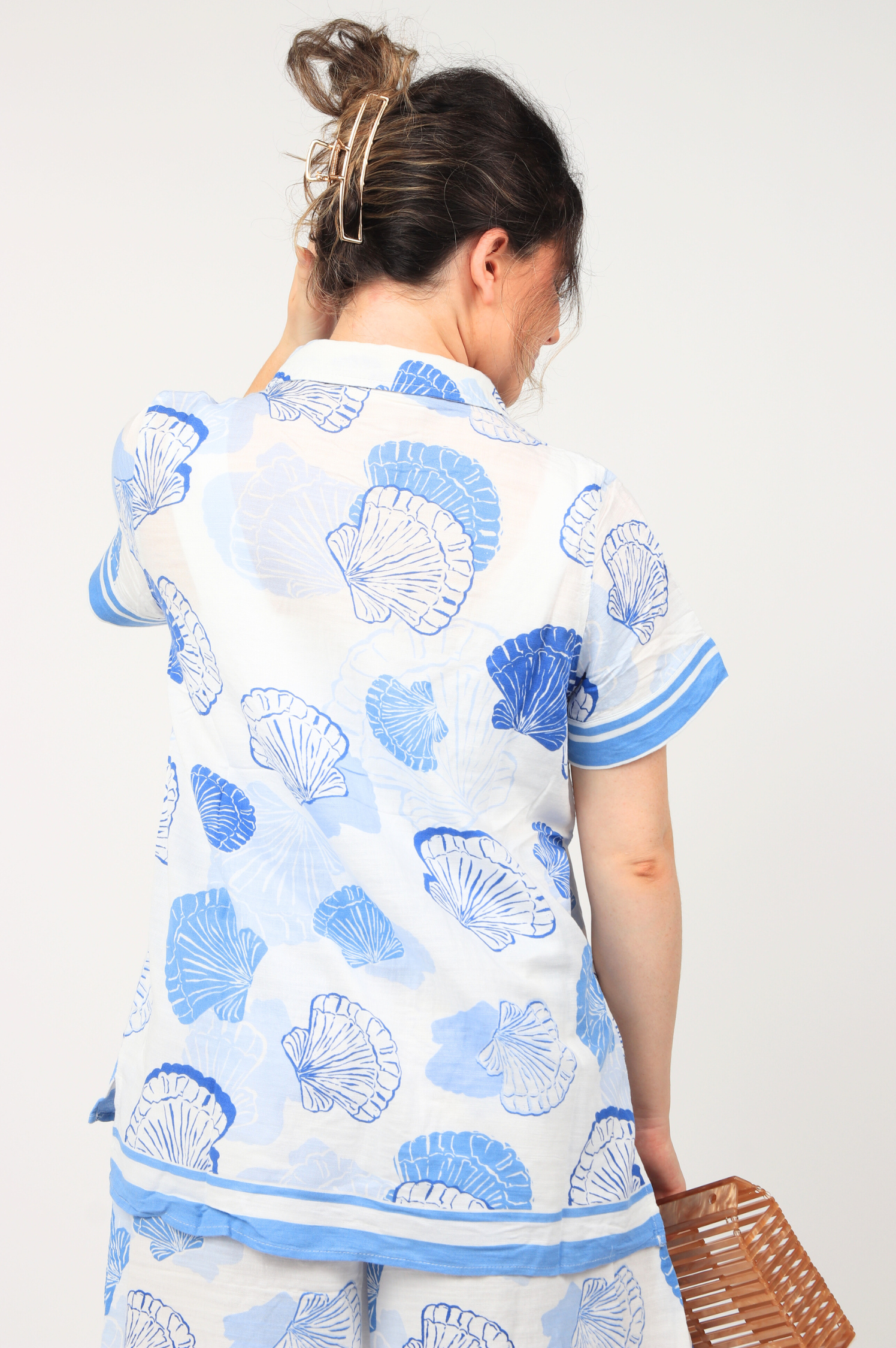 Jordan Shell Print Button Up Shirt