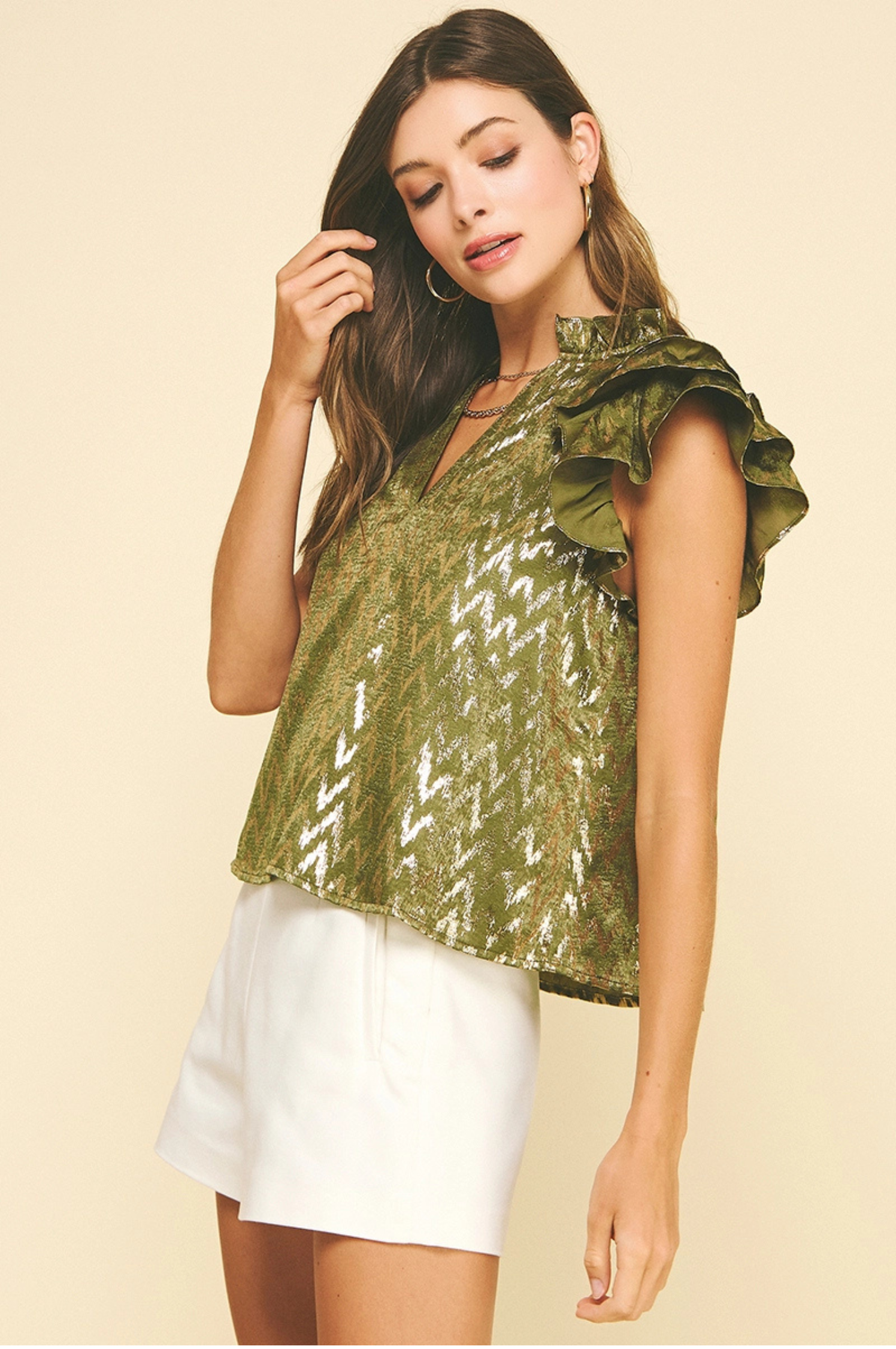 Sierra Ruffle Sleeve Top