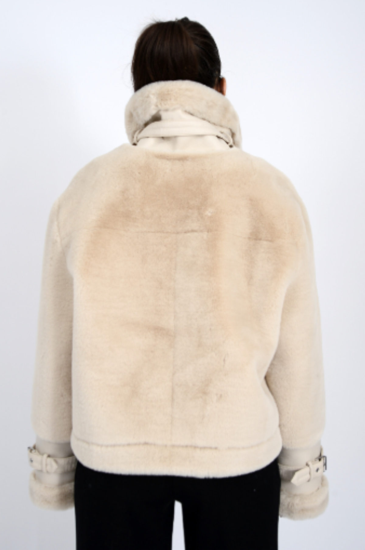 Luann Mink Faux Fur Leather Jacket