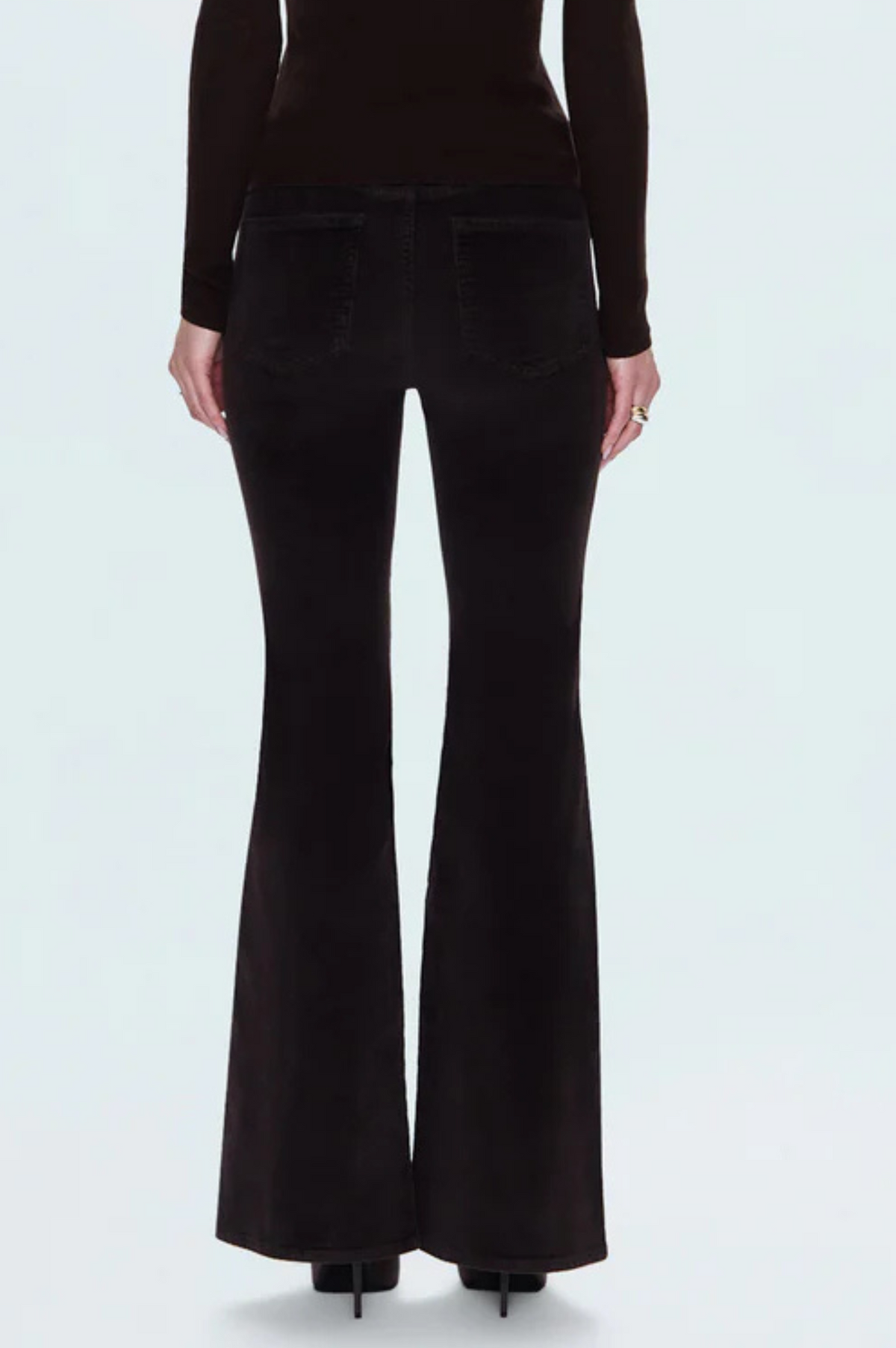 Kinsley Mid Rise Ultra Flare Jean - Mocha