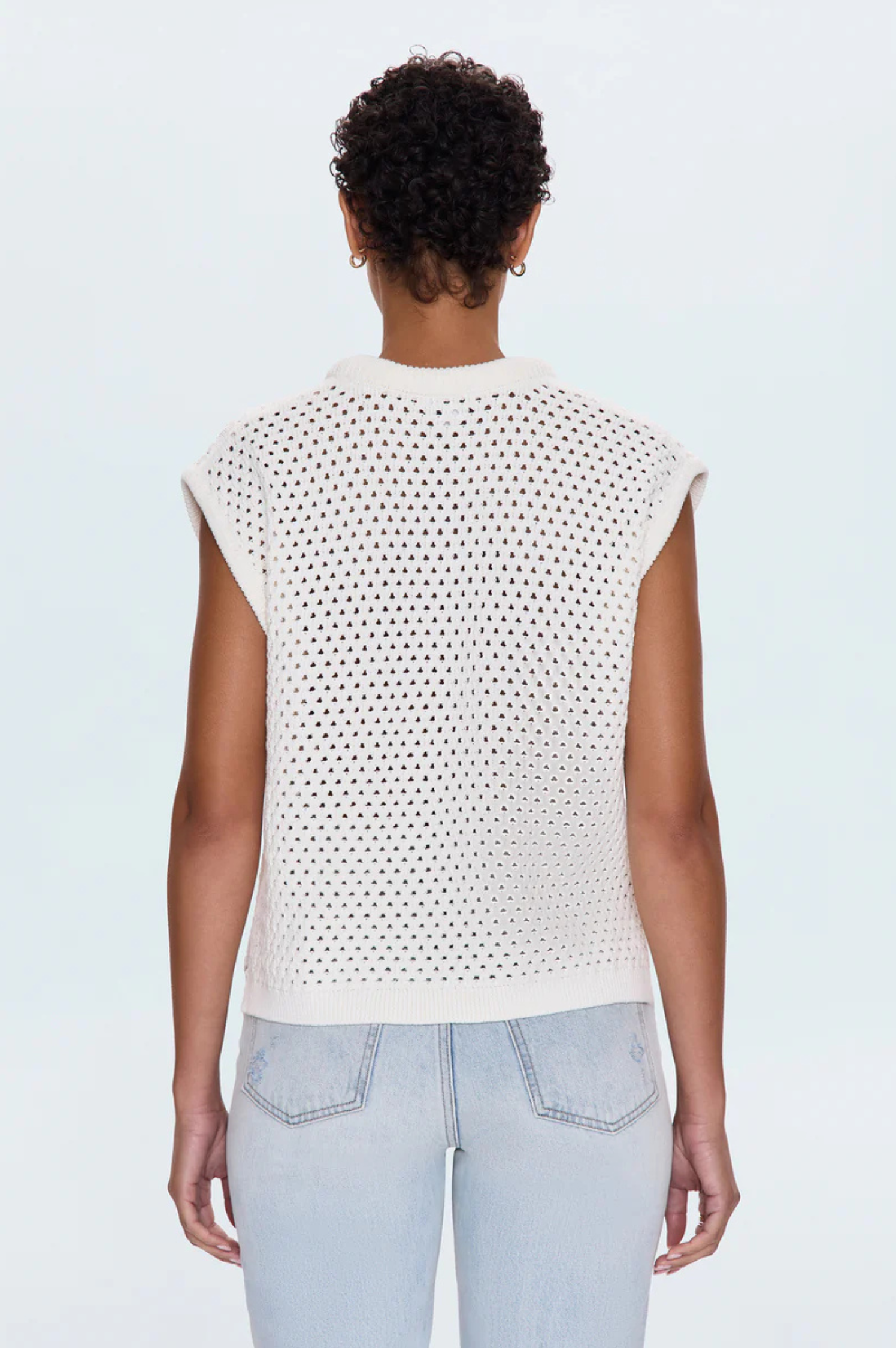 Beck Open Knit Cropped Sweater