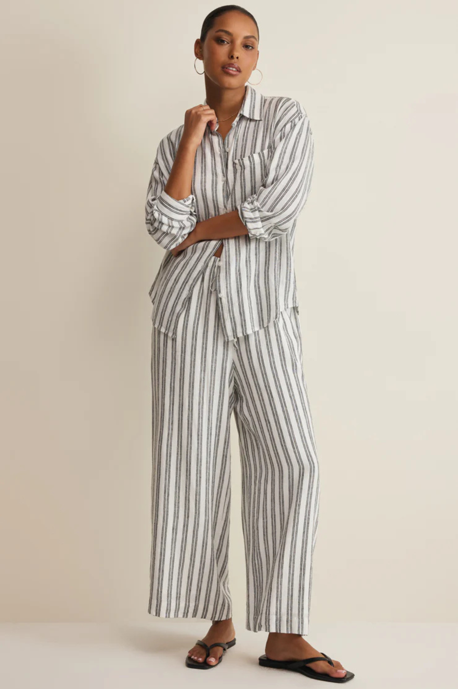 The Perfect Striped Linen Top