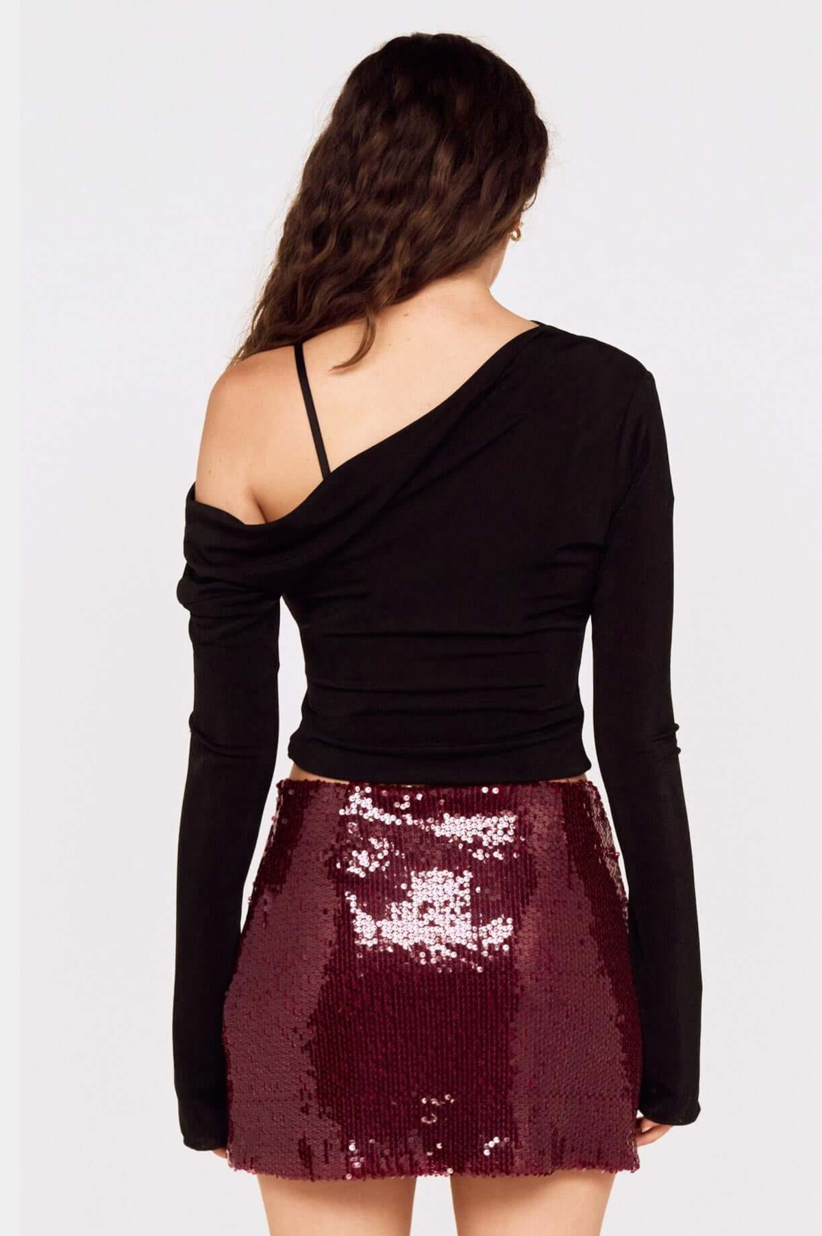 Agnes Purple Sequin Mini Skirt
