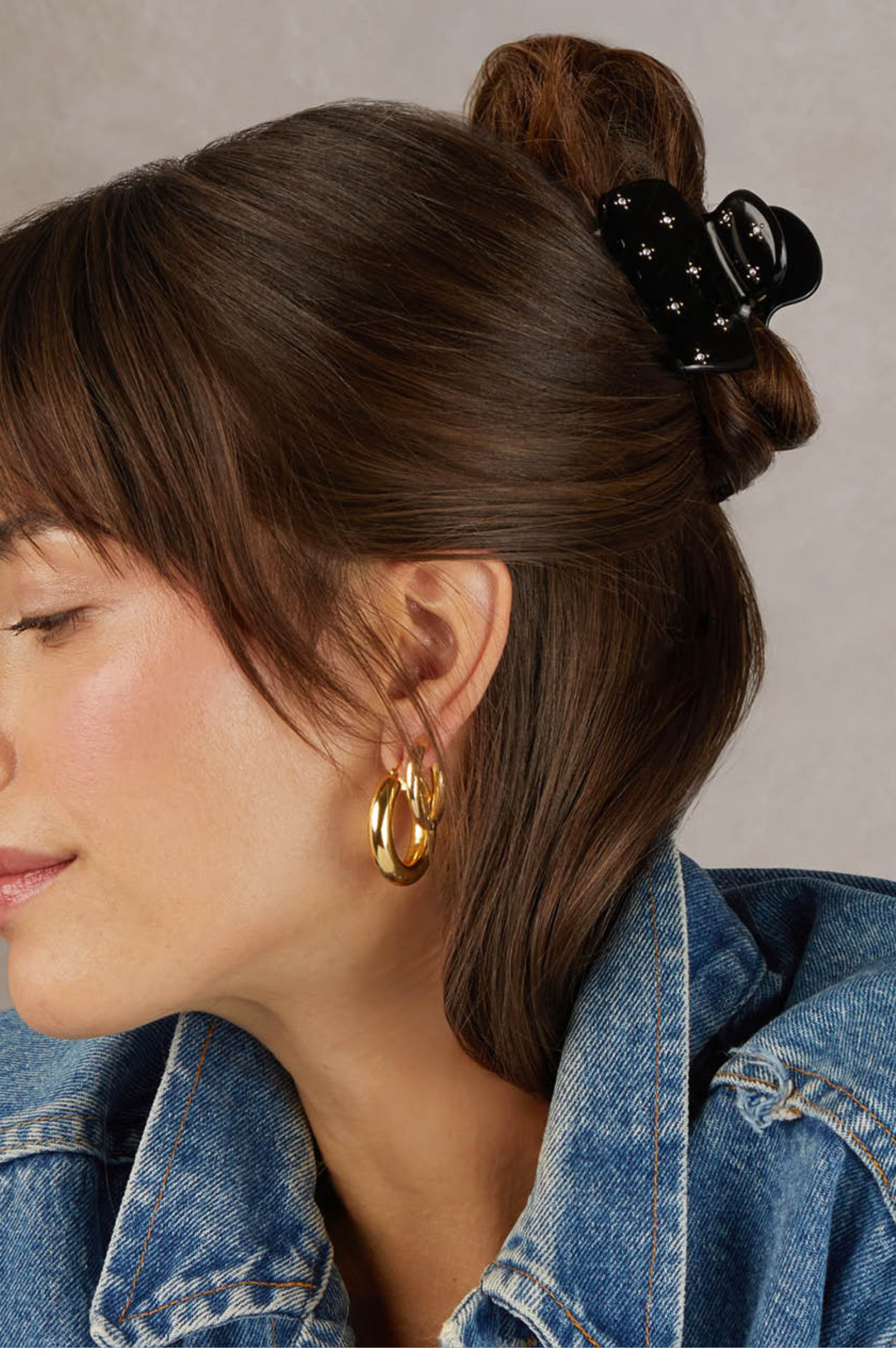 Rhinestone Cloud Claw Clip