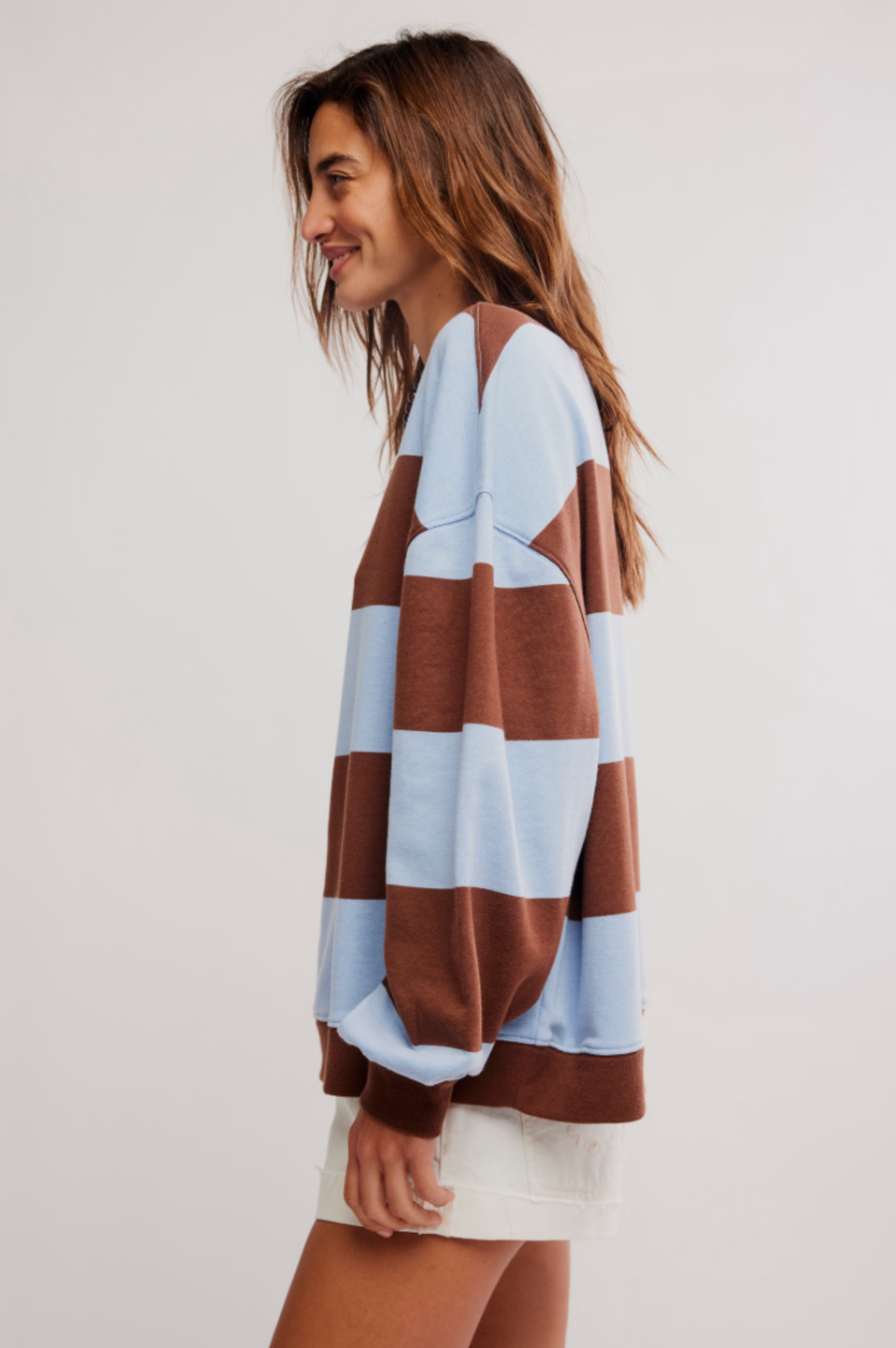 Classic Striped Oversized Crewneck