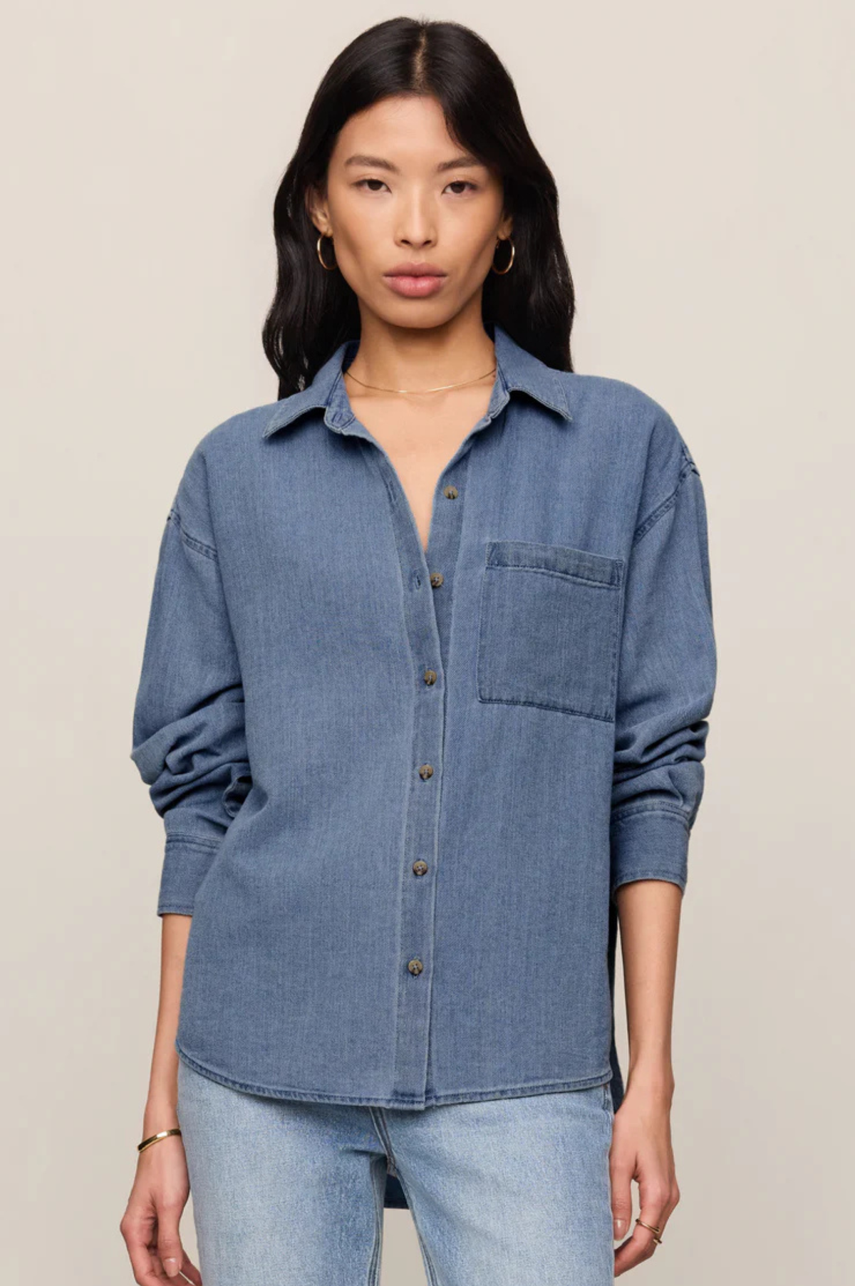 The Perfect Twill Button Up