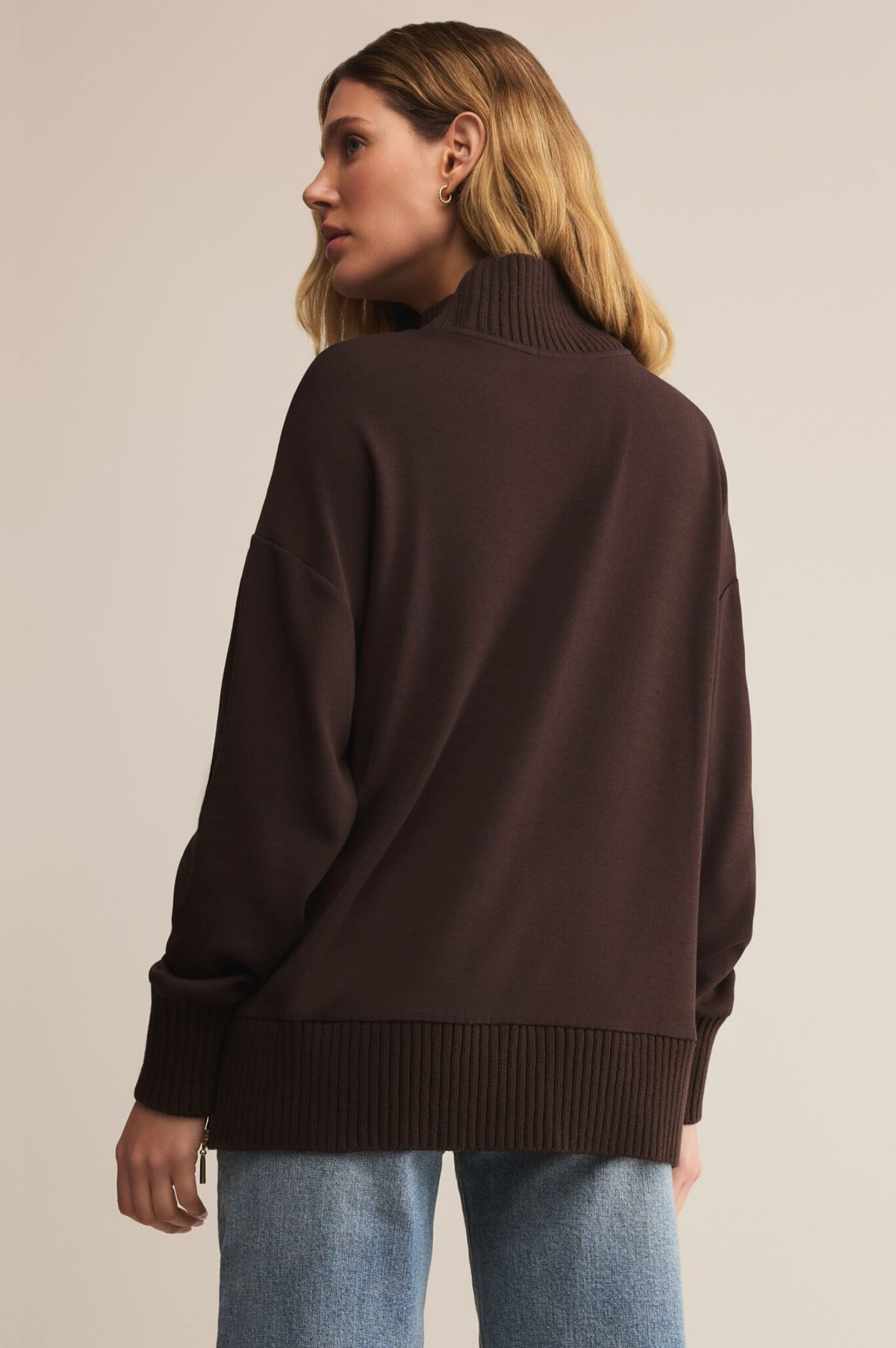 Sable Luxe Mock Neck Top