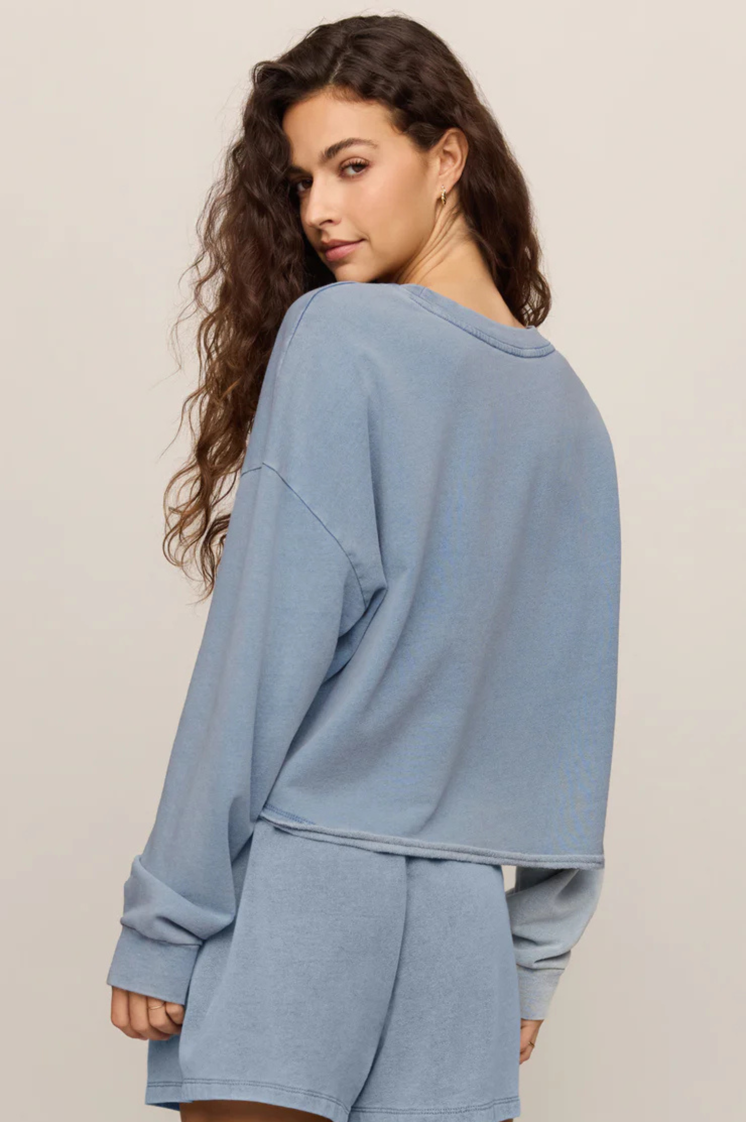 Circuit Knit Denim Sweatshirt