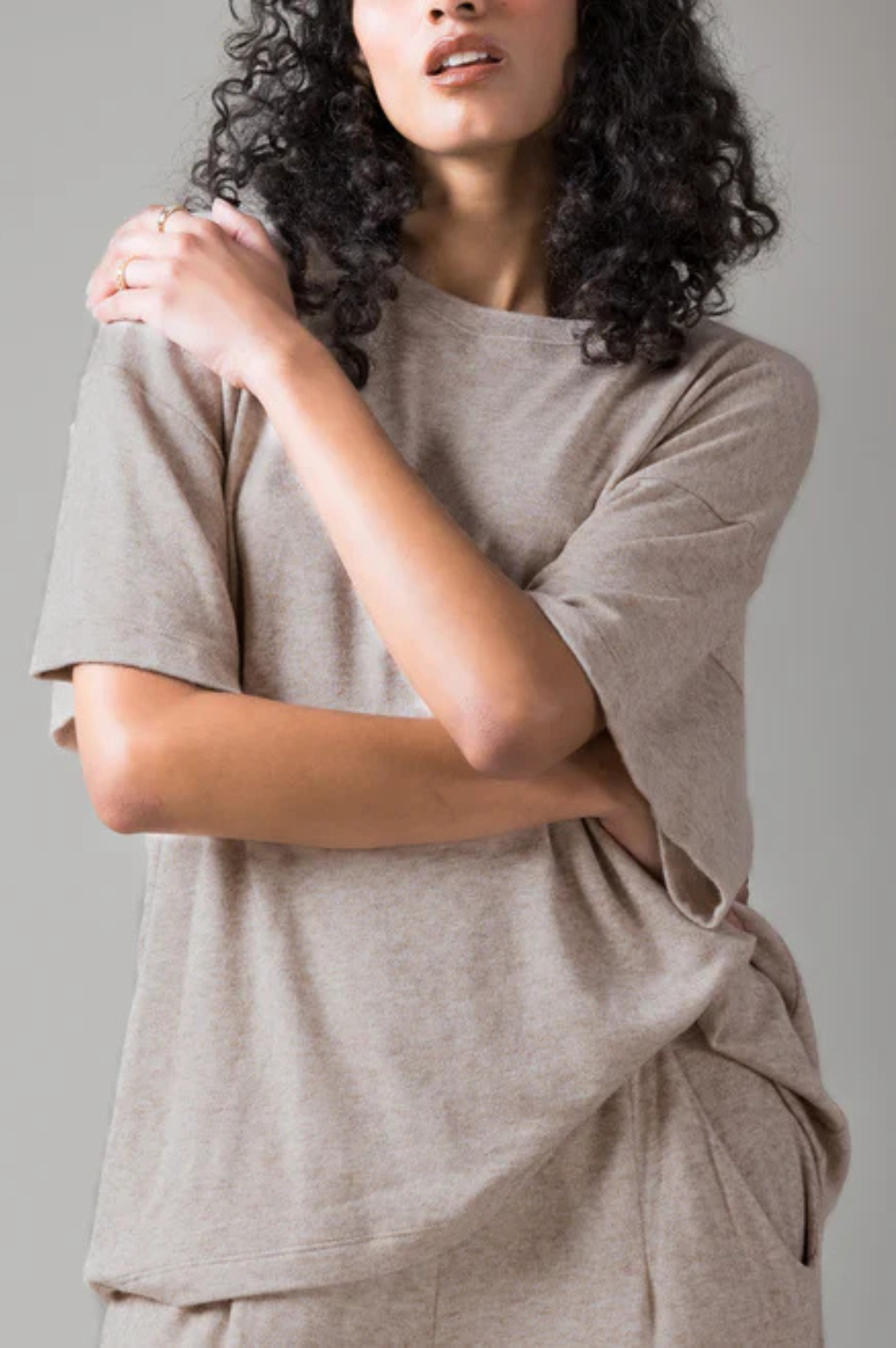 Sweater Knit Big Shirt