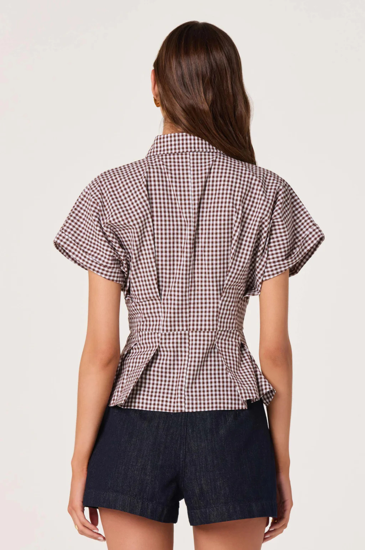 Beck Pleated Button-Front Top