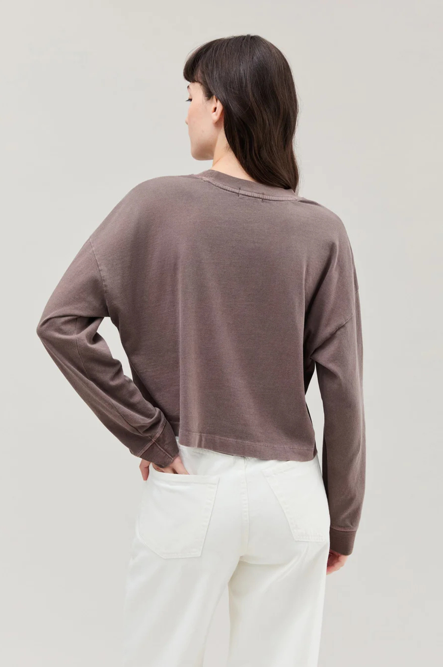 Relaxed Crop Long Sleeve Tee