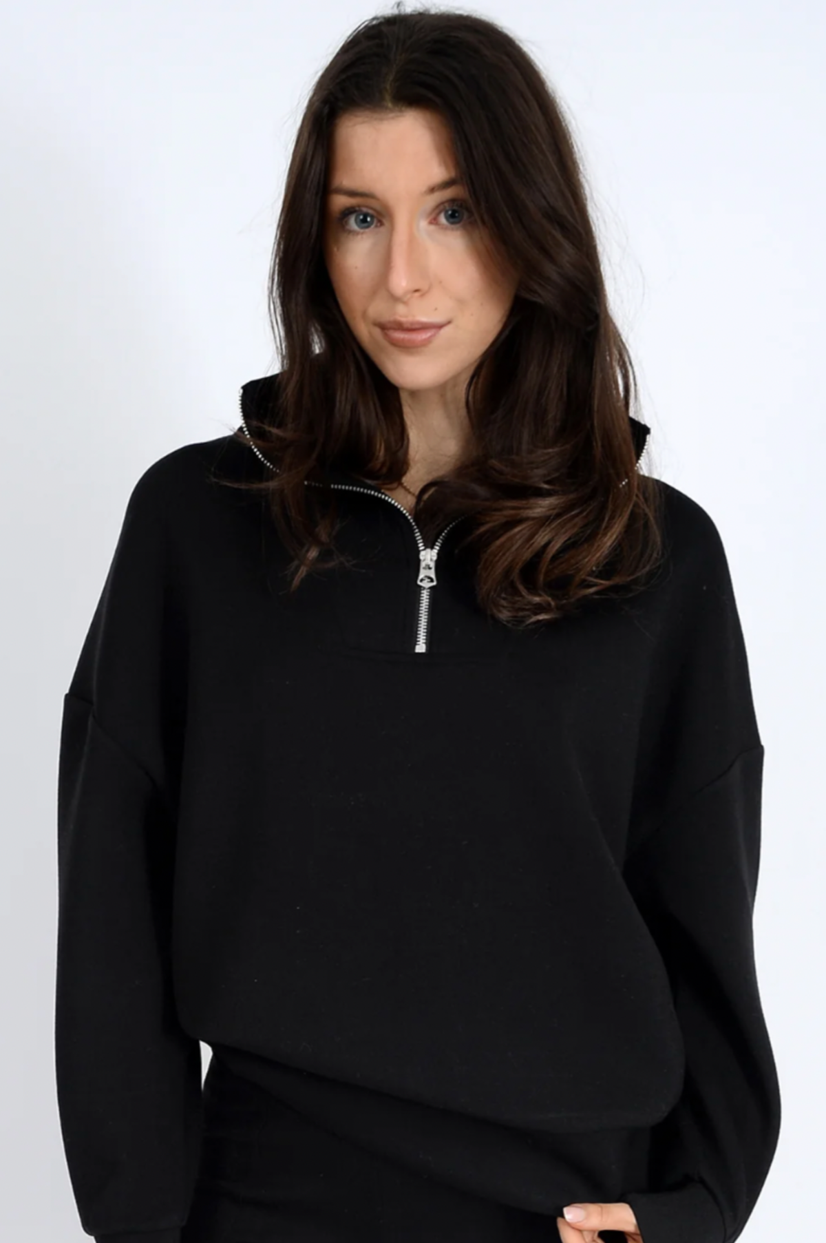 Seanni Soft Knit Long Sleeve Half Zip Pullover