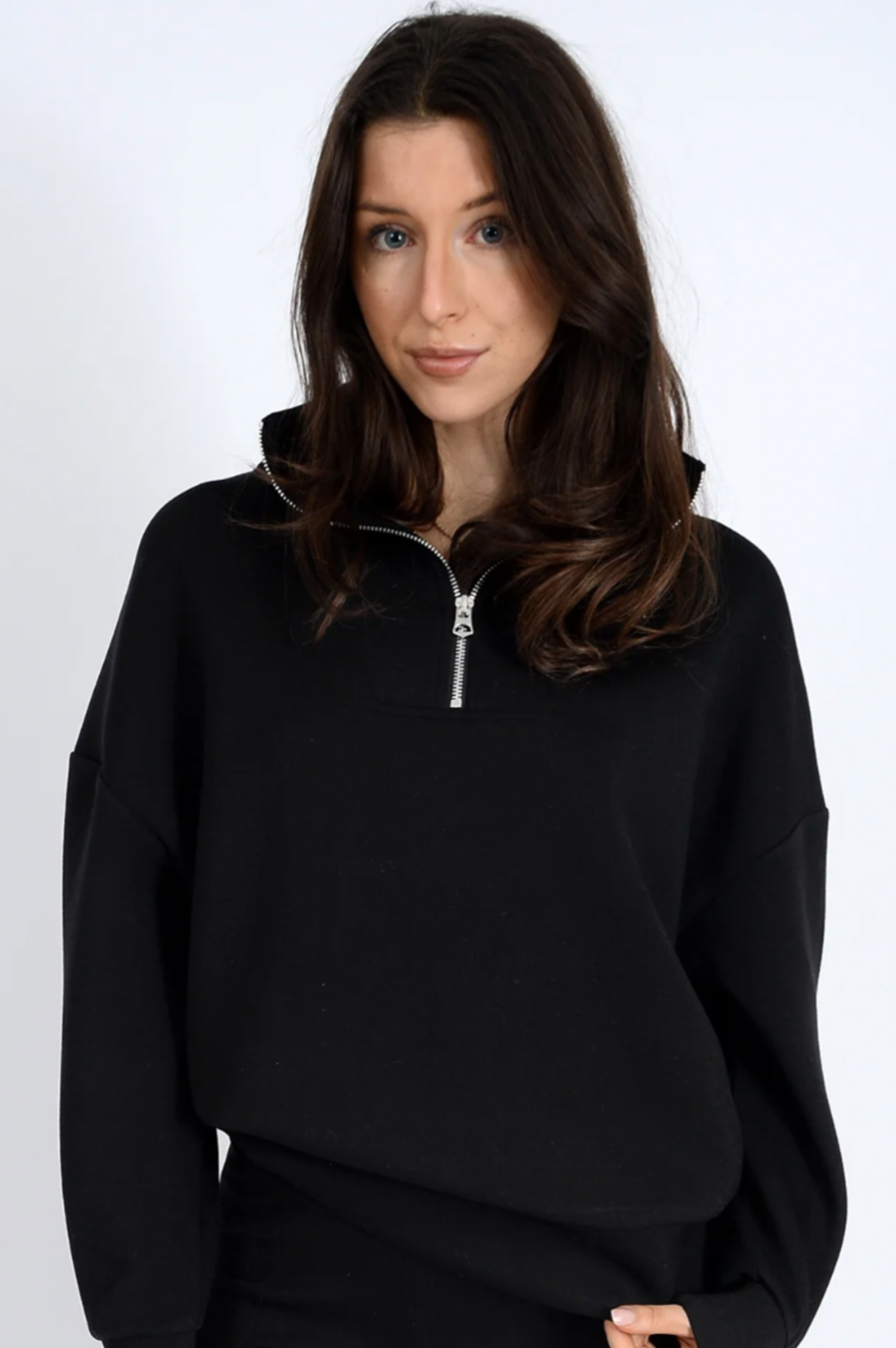 Seanni Soft Knit Long Sleeve Half Zip Pullover