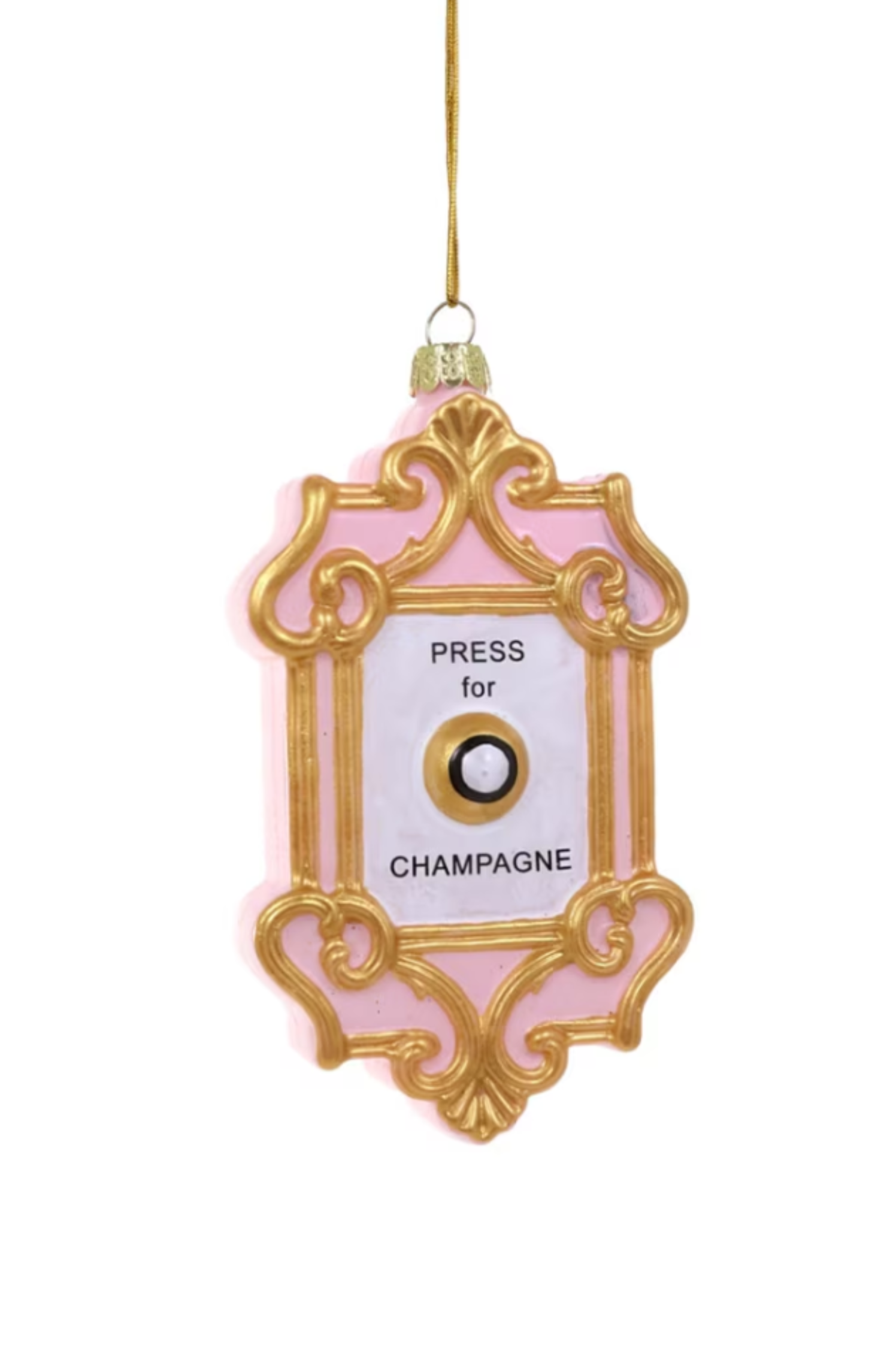 Champagne Button Ornament