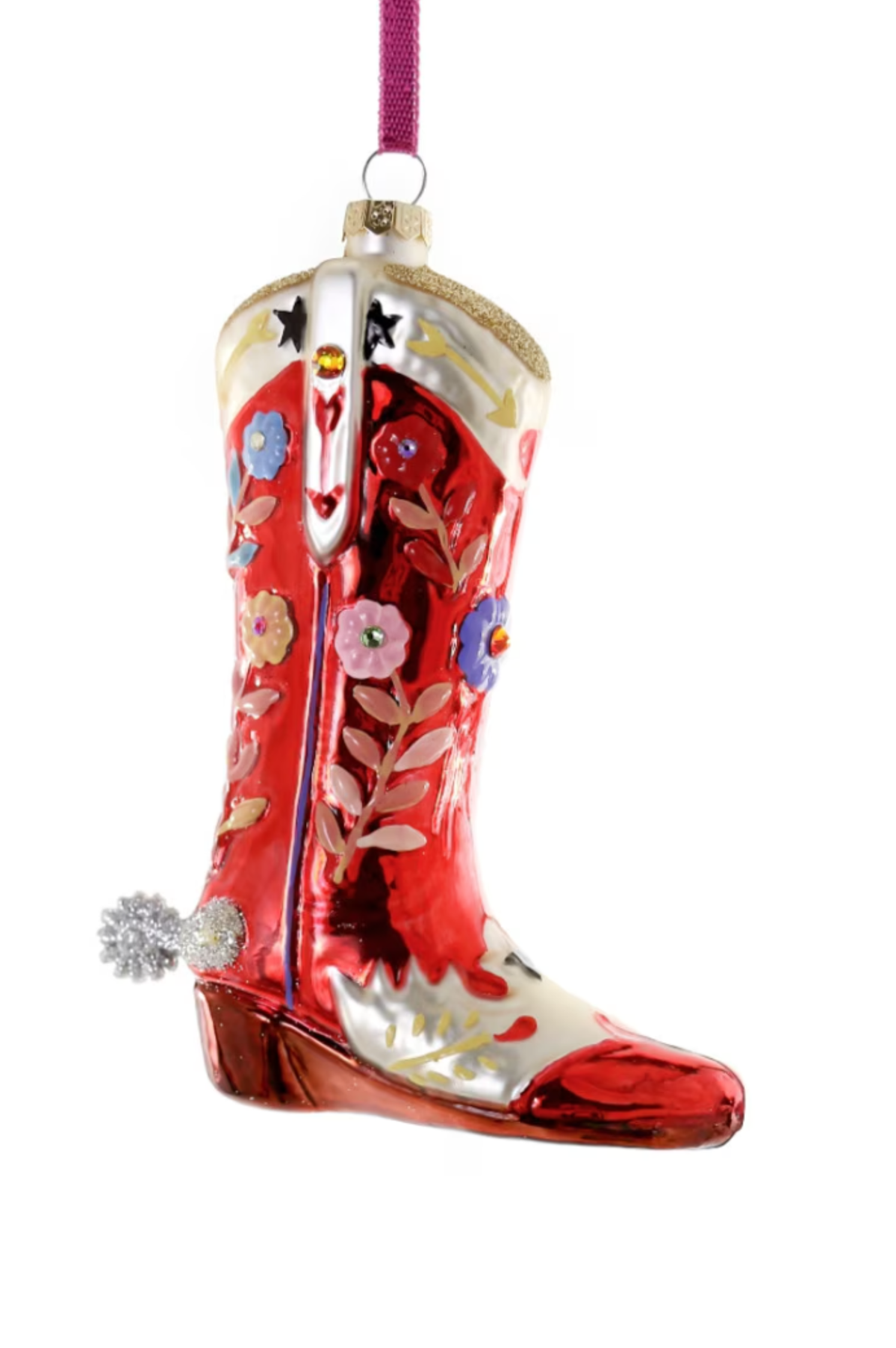 Rhinestone Cowboy Boot Ornament
