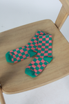 Avril Checkered Socks