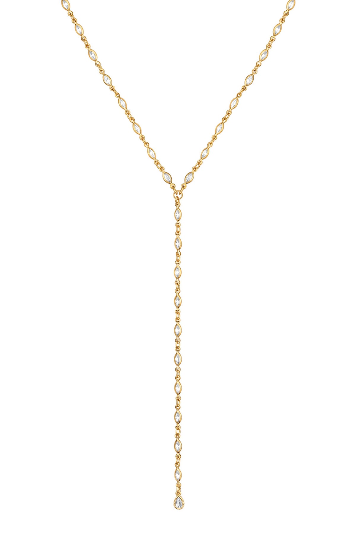 PORTIA MARQUISE LARIAT NECKLACE