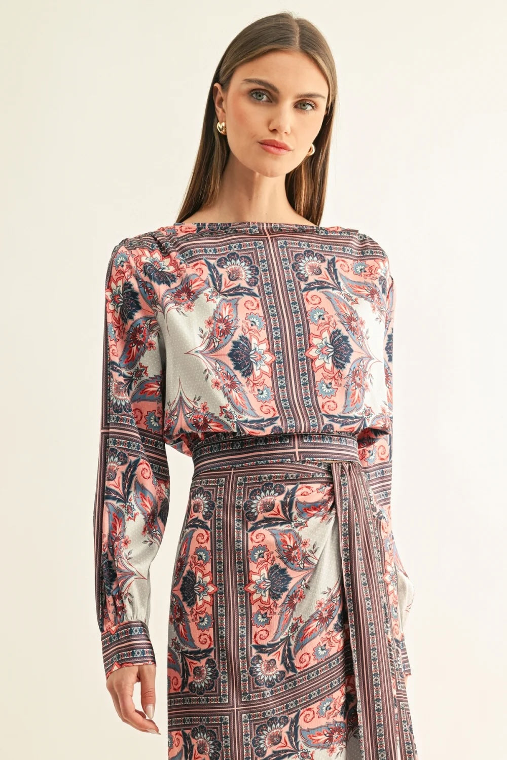NIKO BOAT NECK LONG SLEEVE TOP