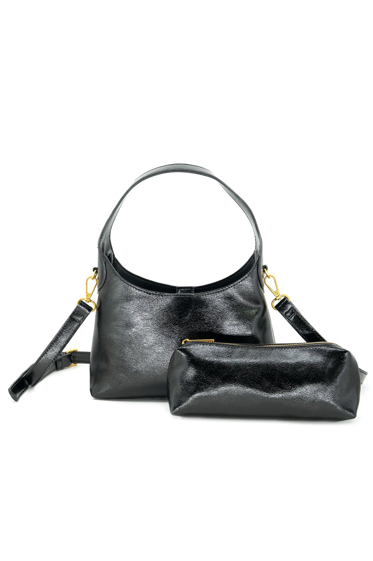 AMBER LEATHER HOBO BAG