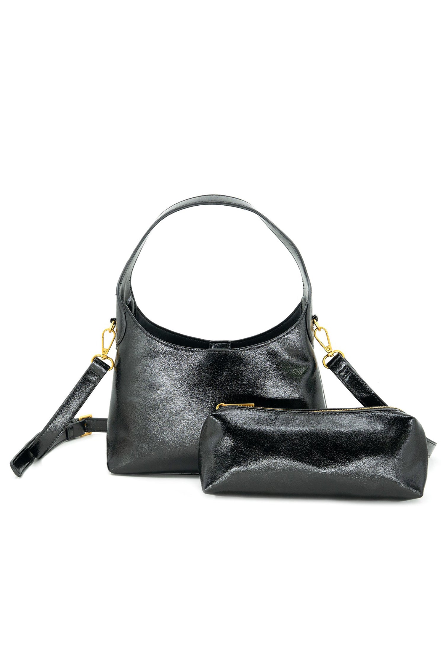 AMBER LEATHER HOBO BAG