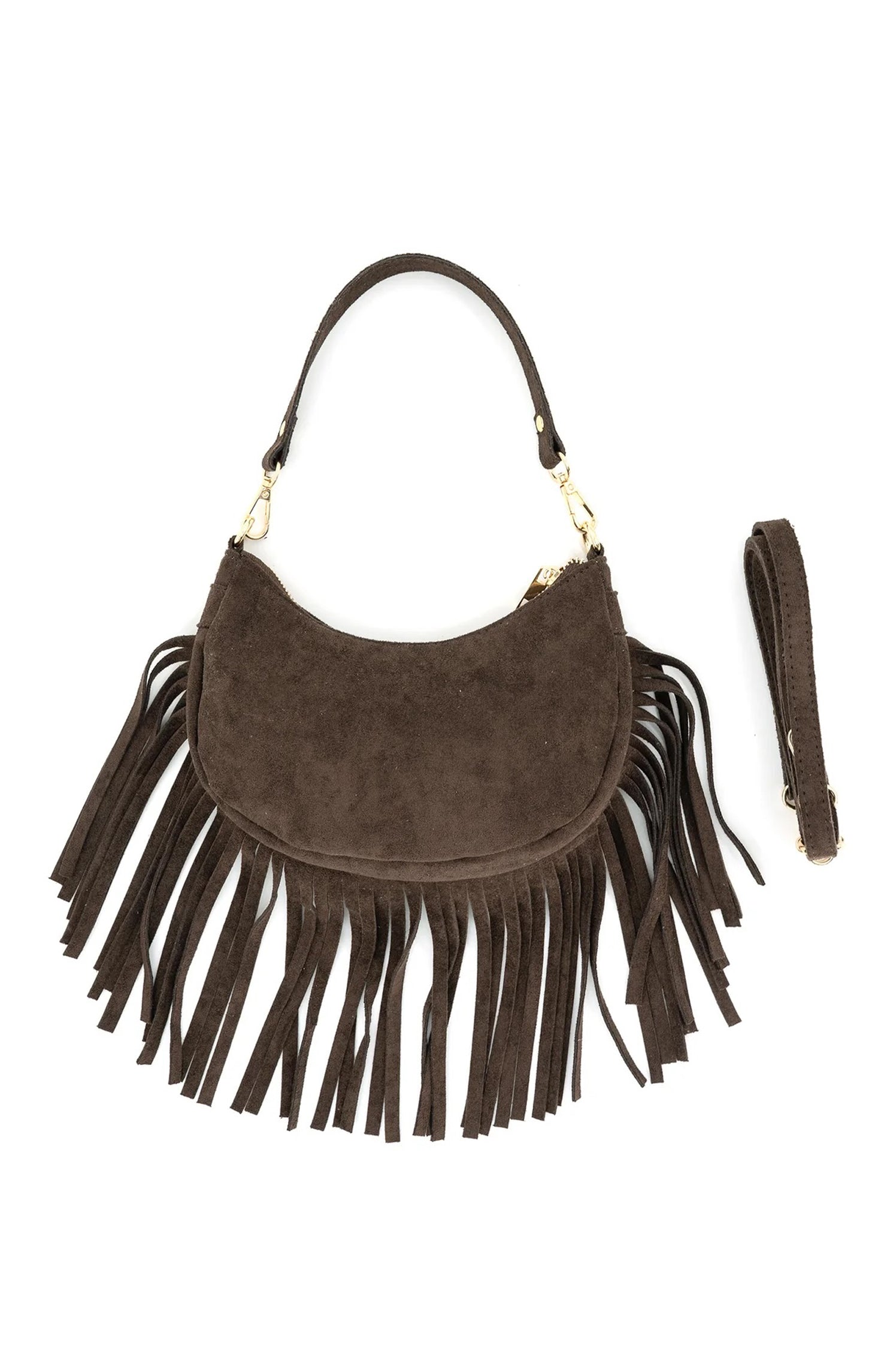 GIULIANA SUEDE FRINGE BAG