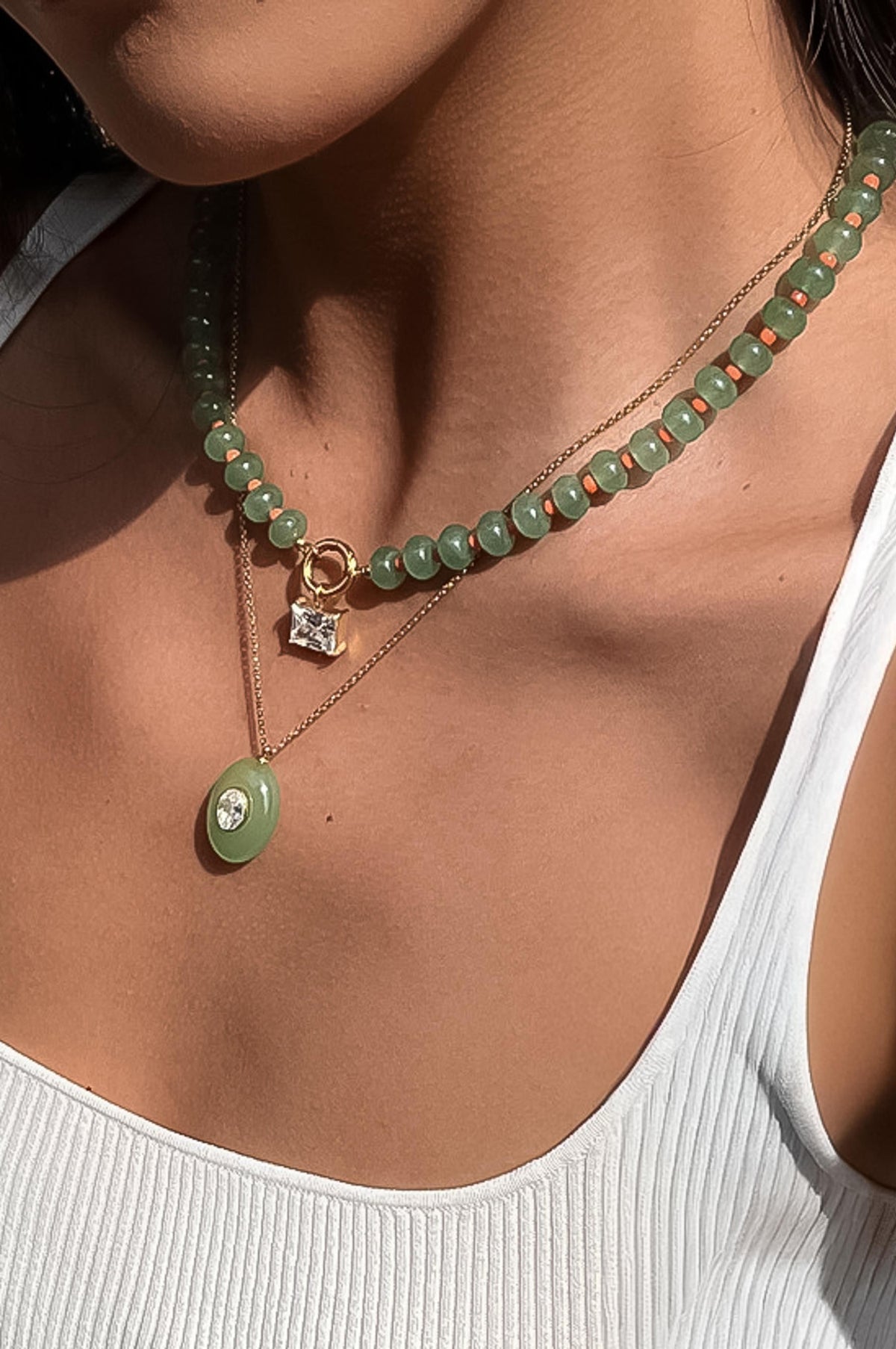 ATTICA STONE CZ NECKLACE