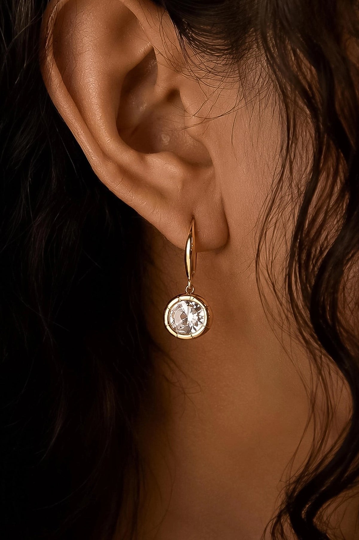 REBEKAH OVAL CZ EARRINGS