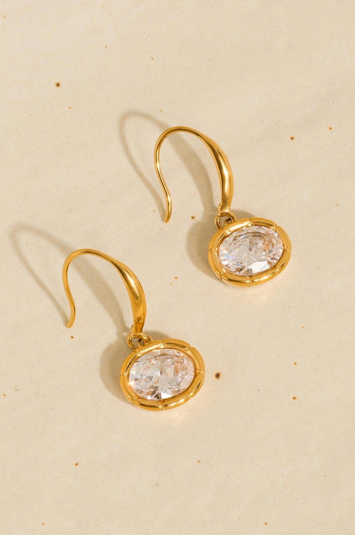 REBEKAH OVAL CZ EARRINGS