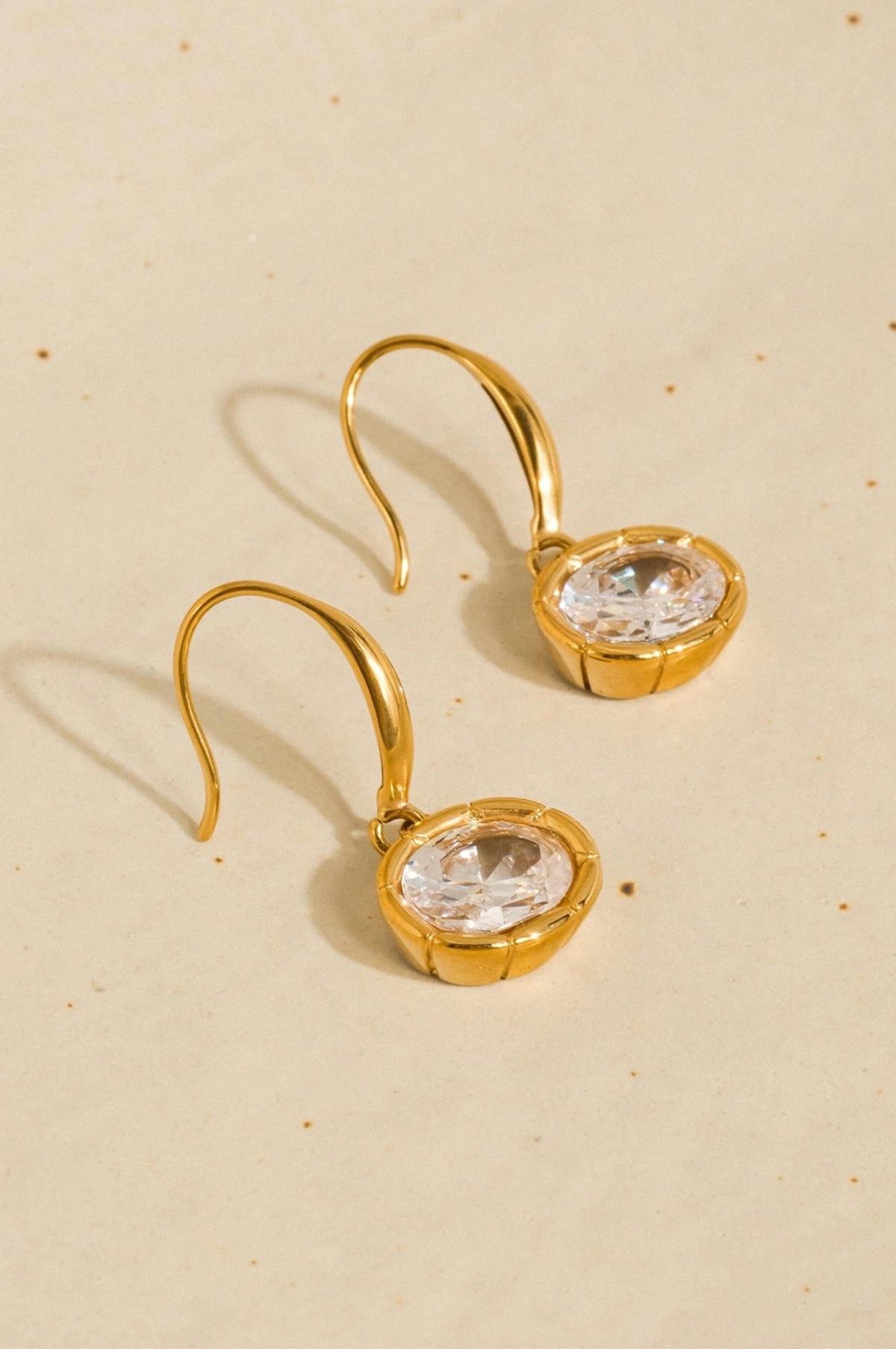 REBEKAH OVAL CZ EARRINGS