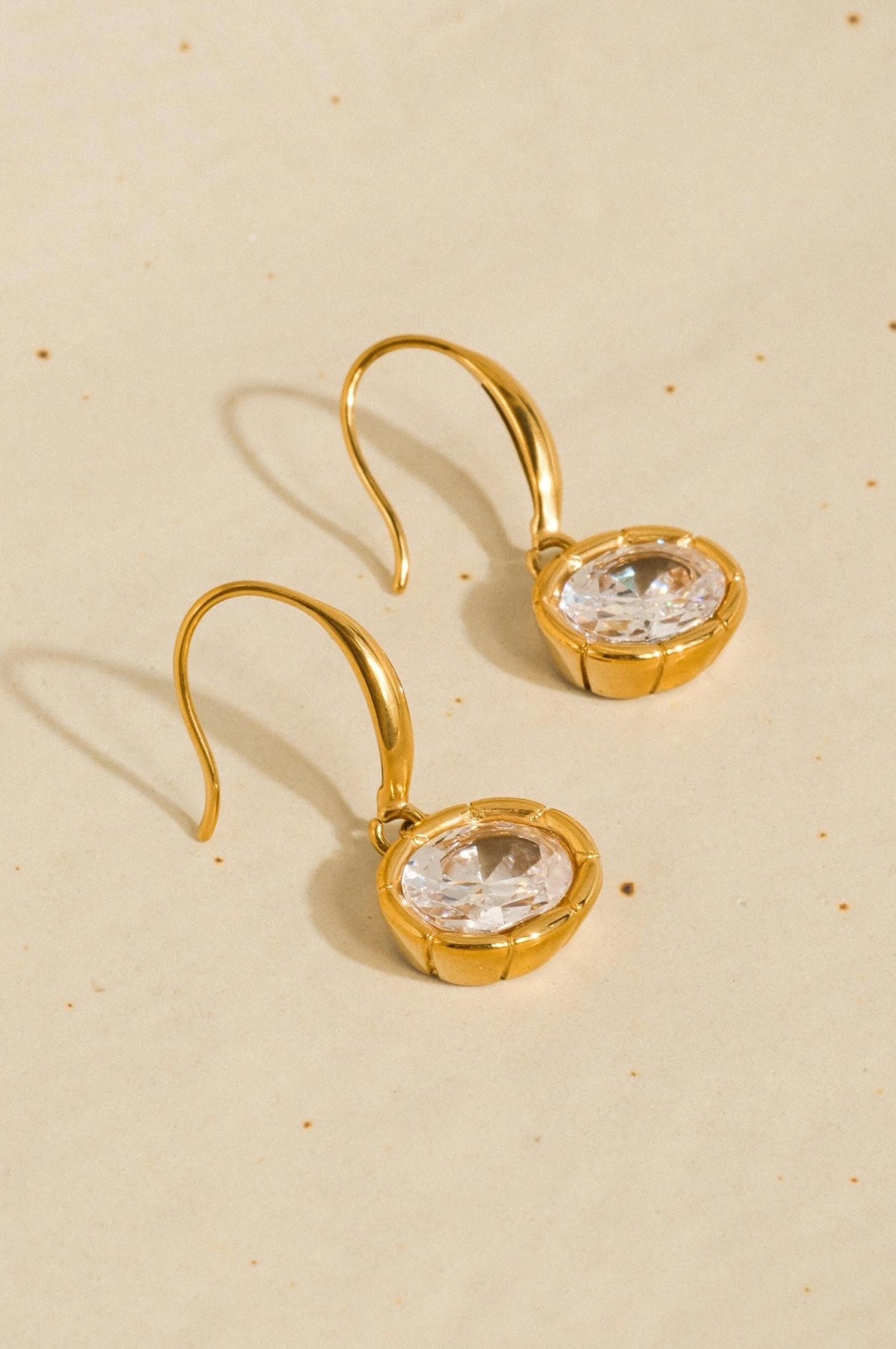 REBEKAH OVAL CZ EARRINGS