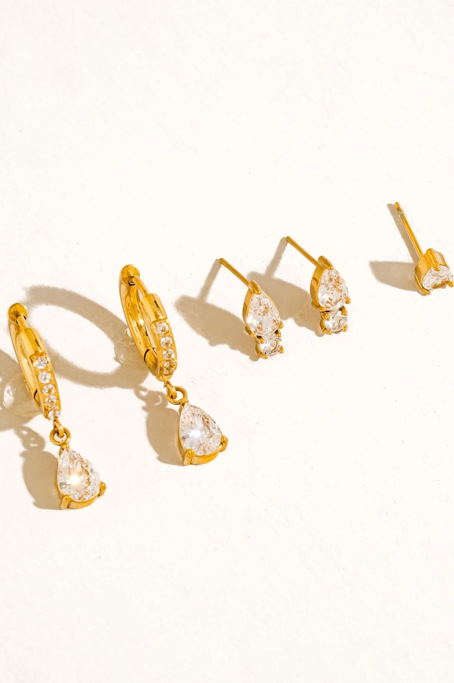 SAONE CZ TEARDROP EARRINGS SET