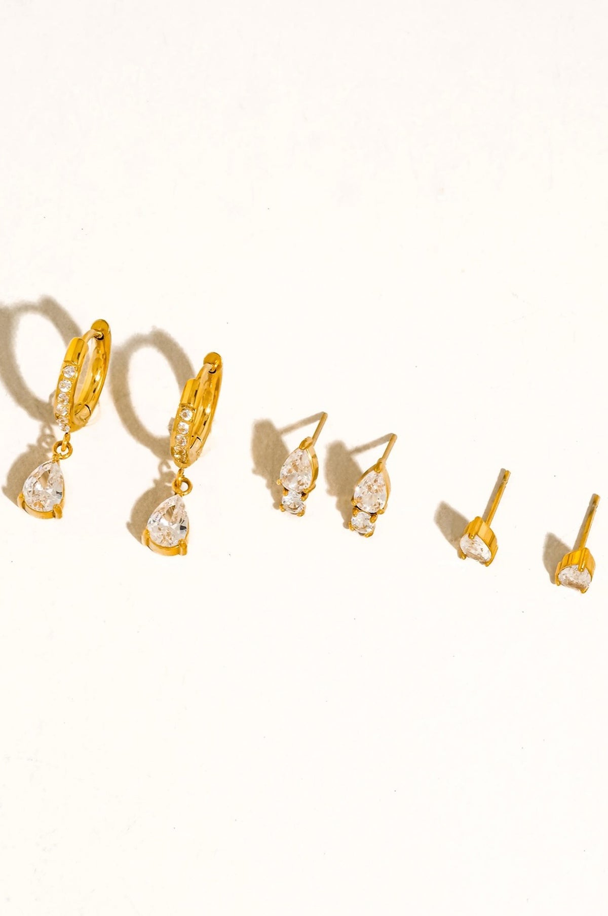 SAONE CZ TEARDROP EARRINGS SET