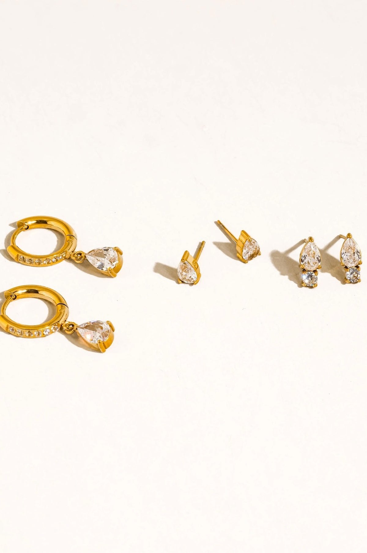 SAONE CZ TEARDROP EARRINGS SET