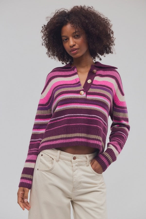 TRADING UP STRIPE PULLOVER