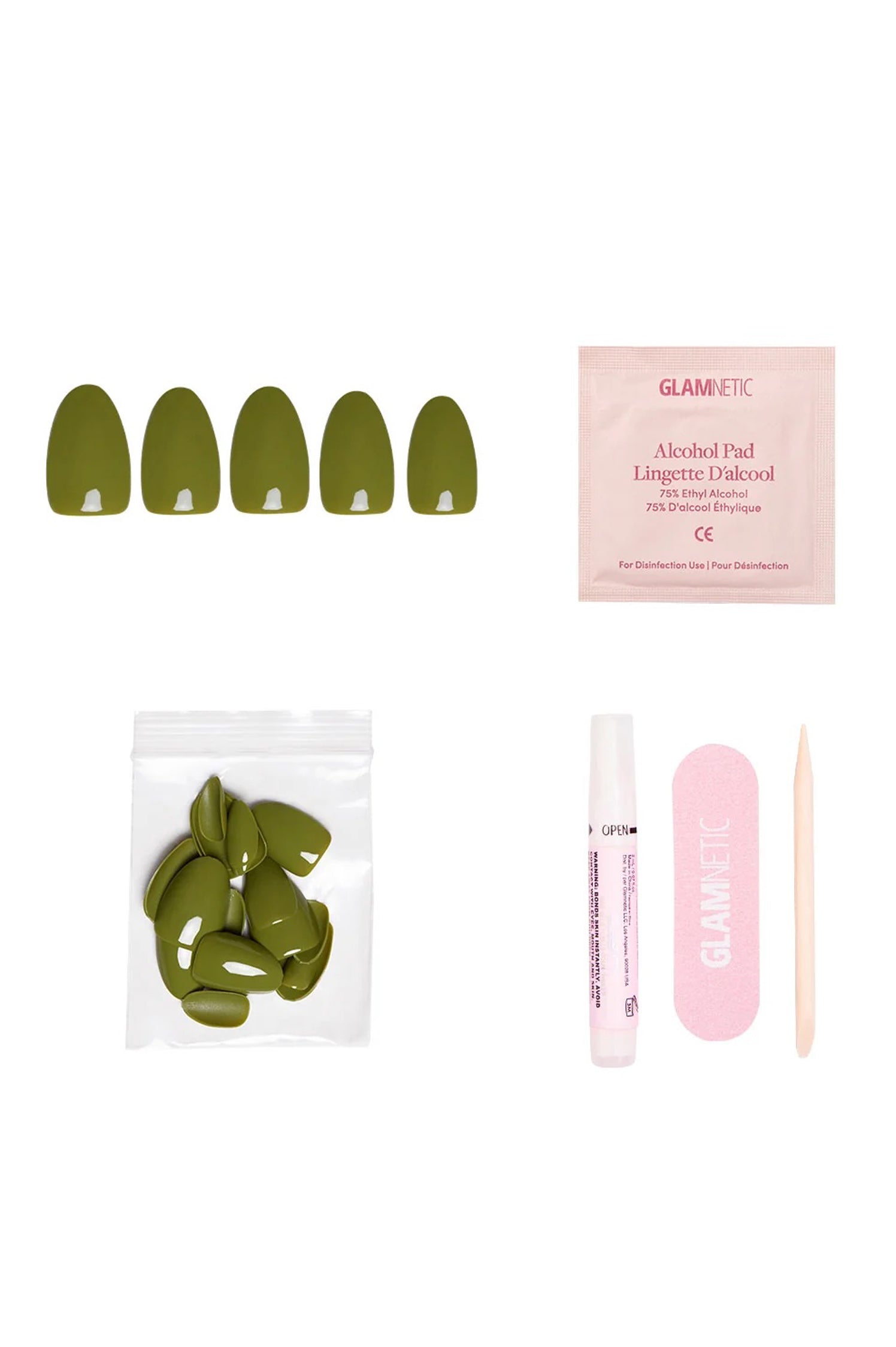 PRESS-ON NAILS - MOSS GREEN