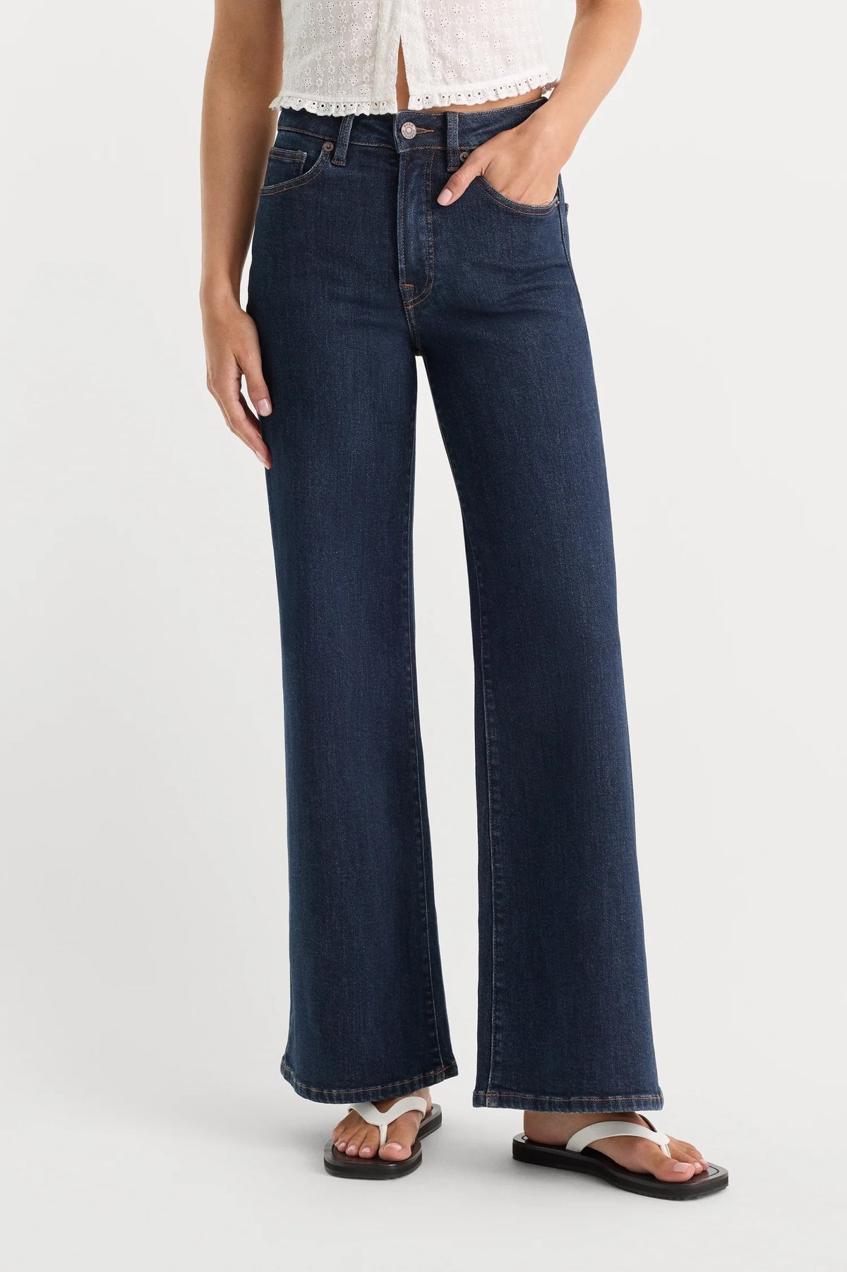 GOOD WAIST PALAZZO ANKLE JEANS