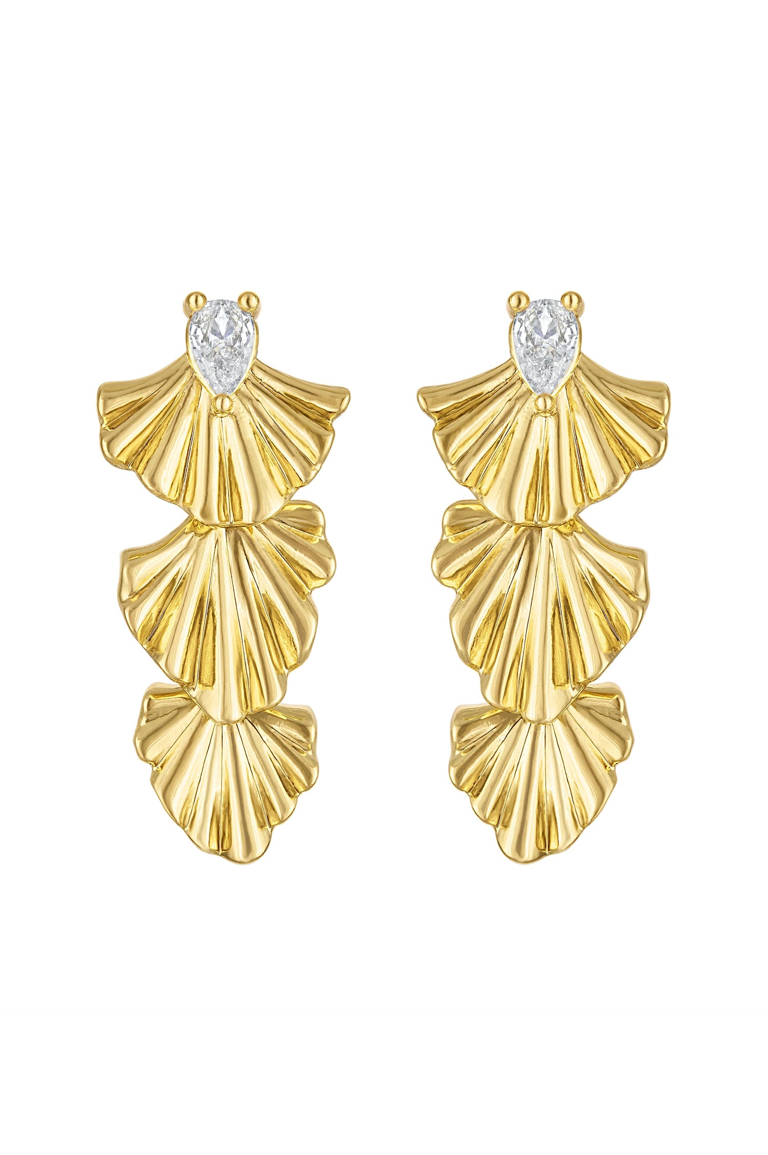 DREW DROP FAN EARRINGS