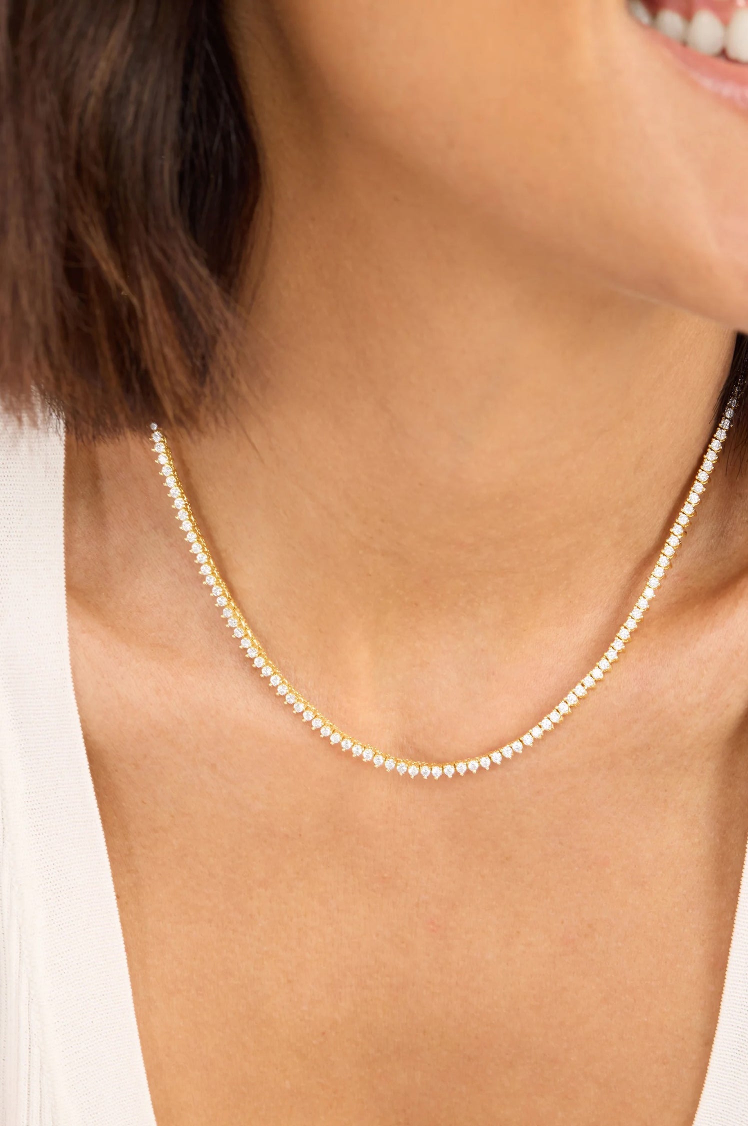BABY NOT YOUR BASIC TENNIS NECKLACE