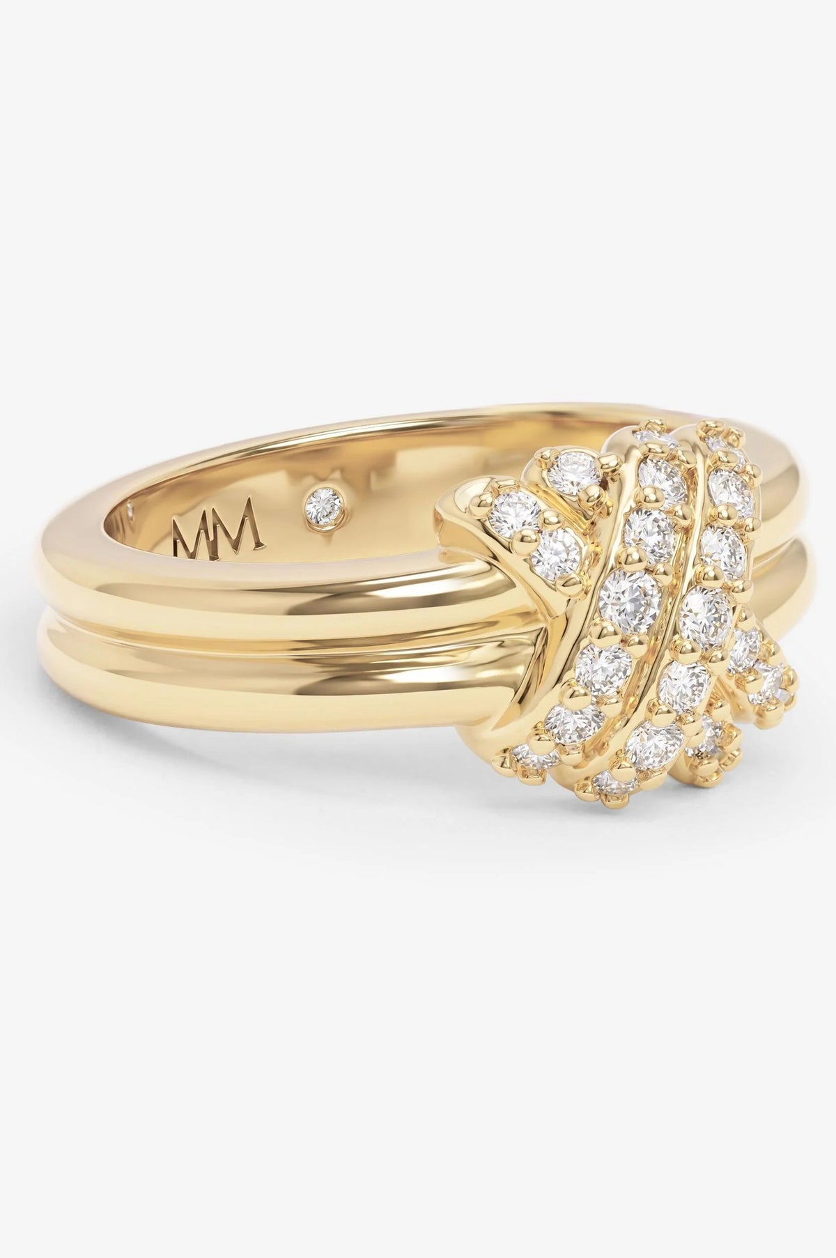 KNOT CROSSED RING
