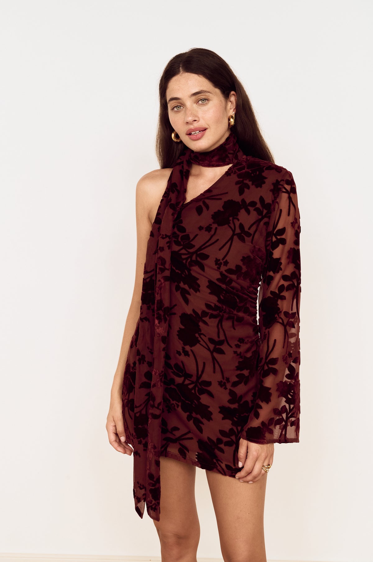 ANOUK VELVET SCARF DRESS