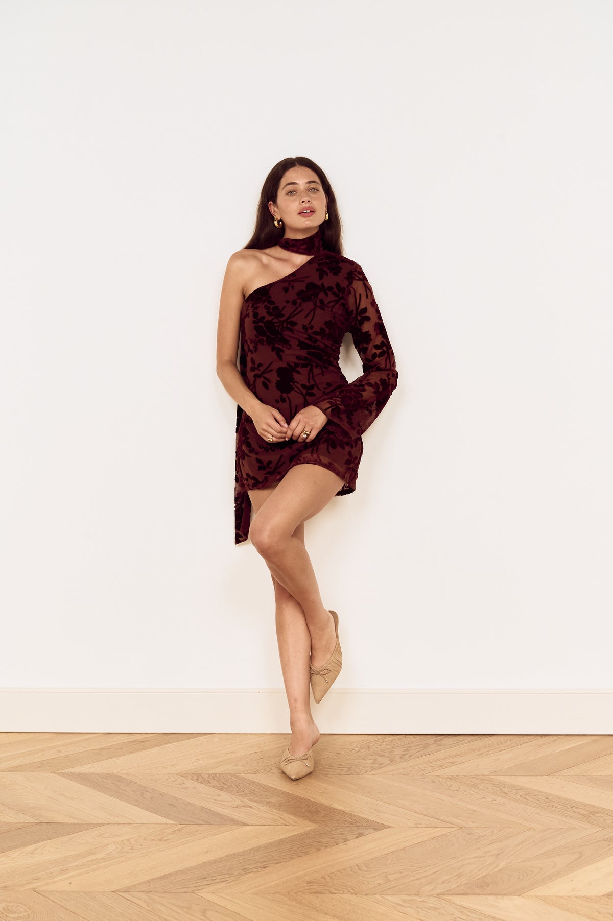 ANOUK VELVET SCARF DRESS