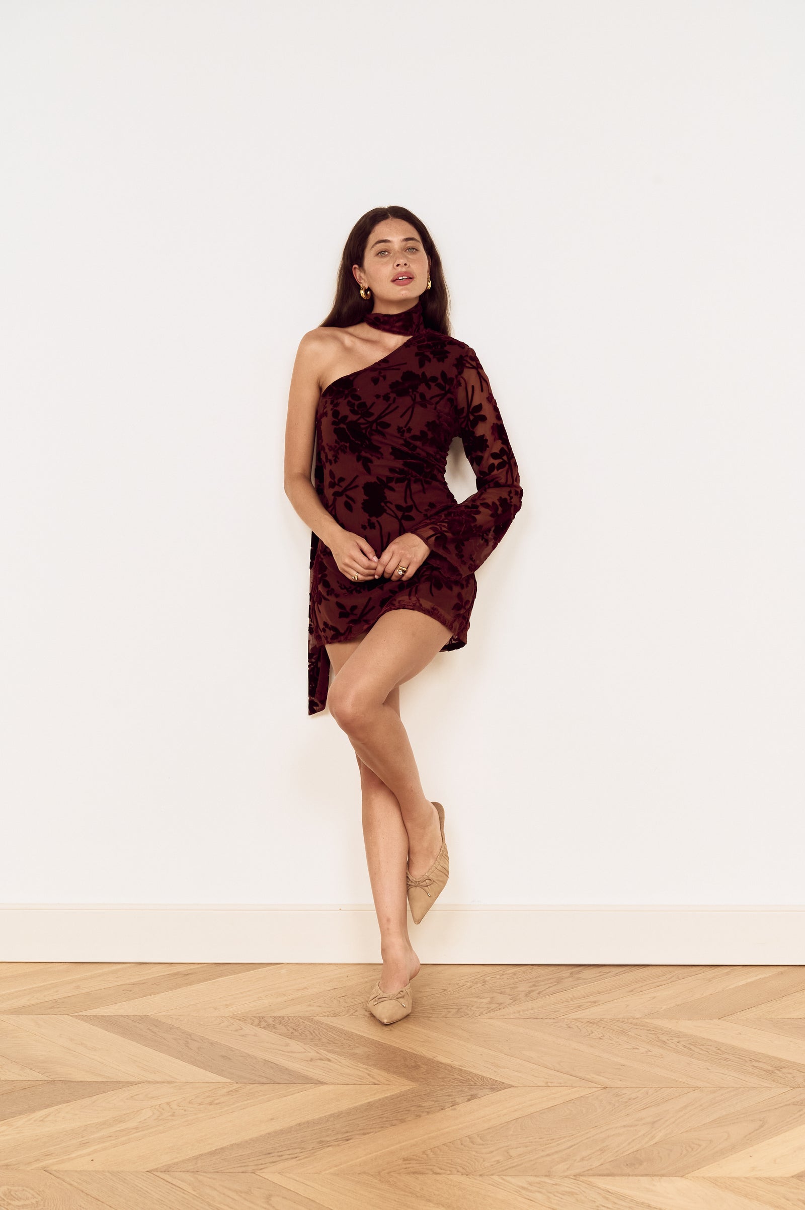ANOUK VELVET SCARF DRESS