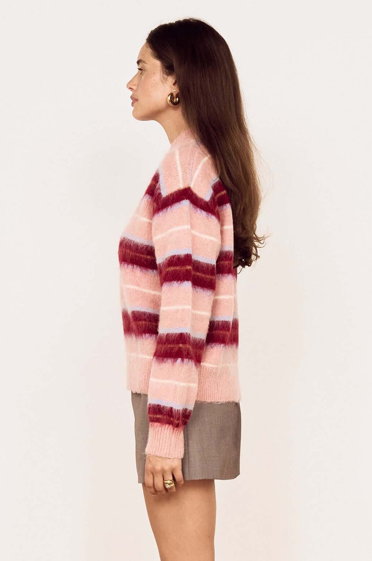 ASPEN BRUSHED STRIPE SWEATER