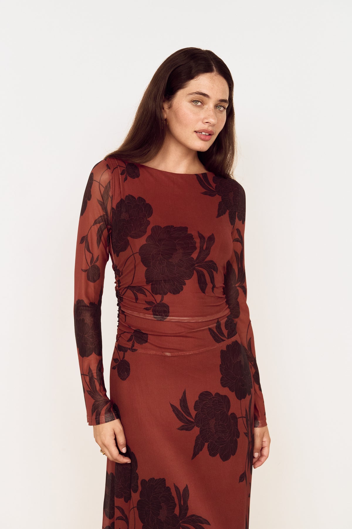 IMANI MESH MIDI DRESS