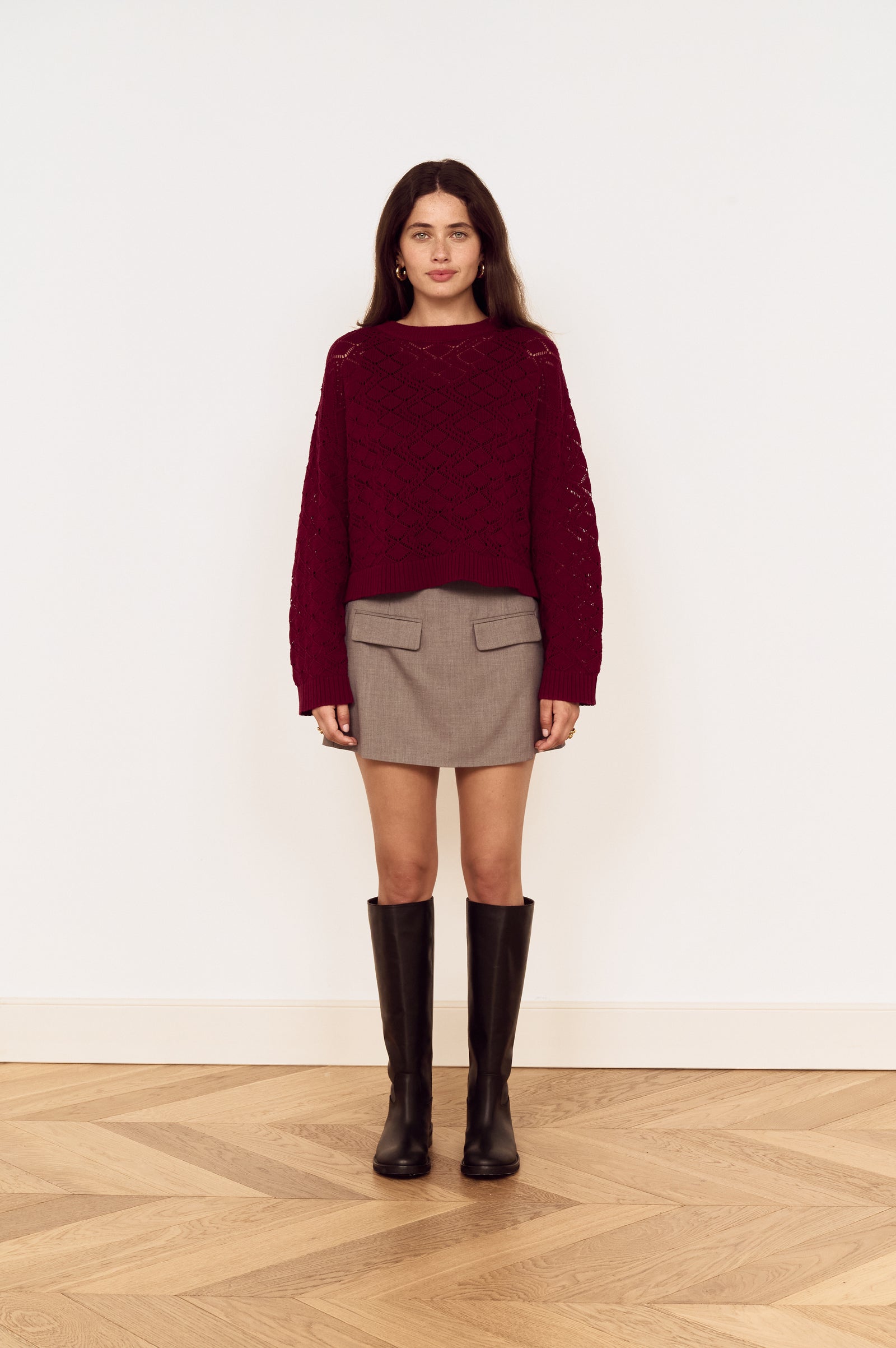 SLOANE POINTELLE SWEATER