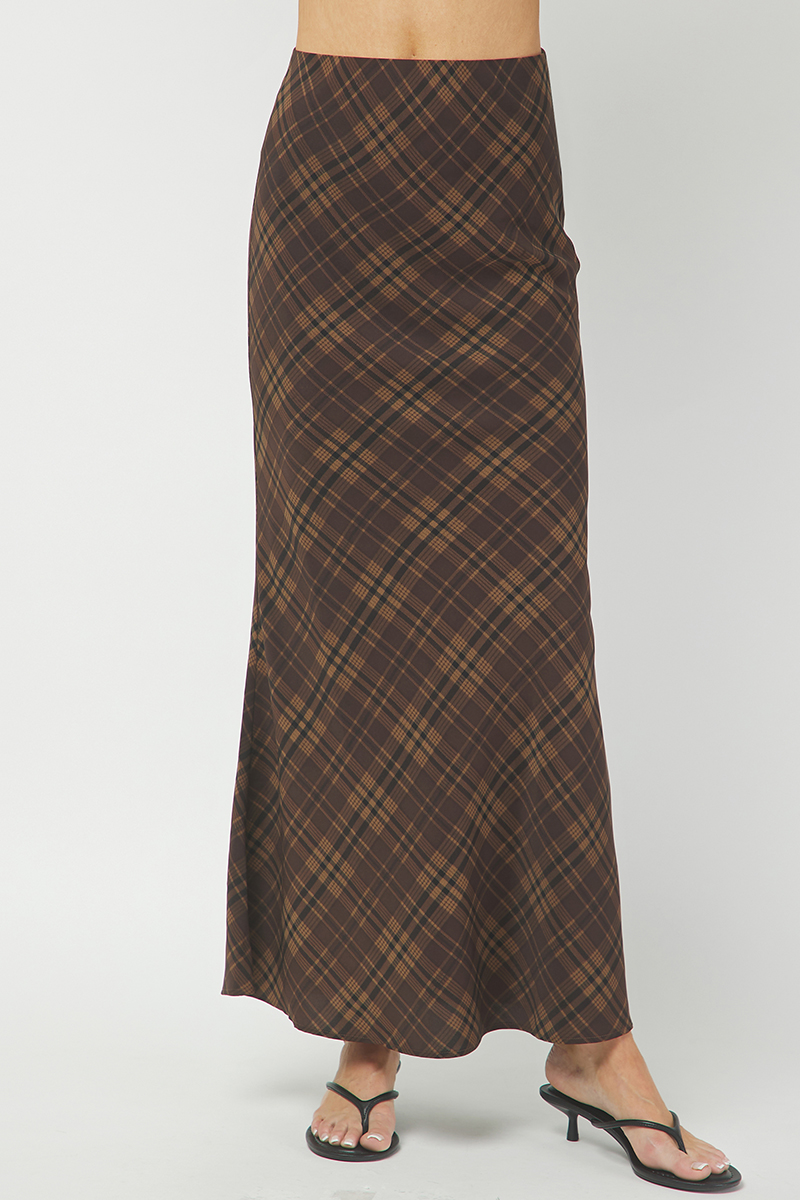 Tess Plaid Maxi Skirt