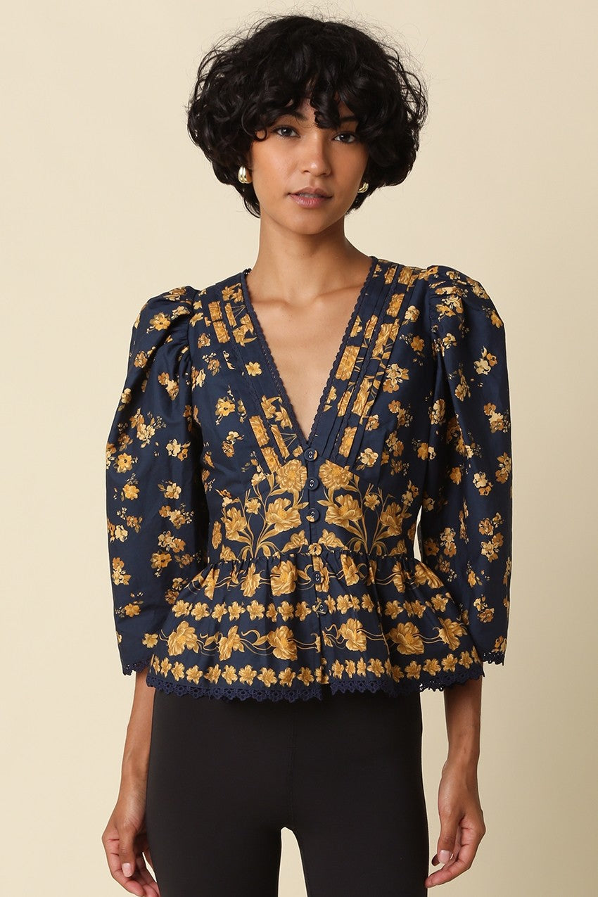 ARYA FLORAL PUFF SLEEVE BLOUSE