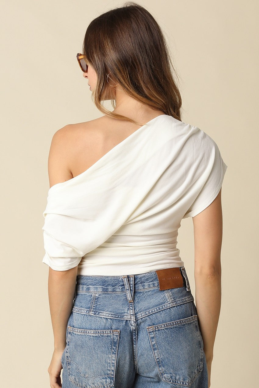 Carina Draped One Shoulder Top