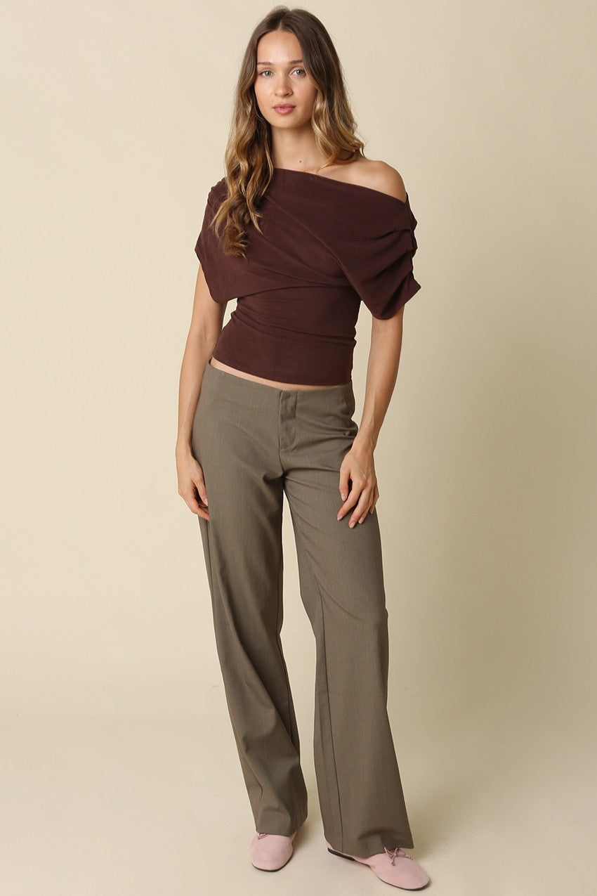 Carina Draped One Shoulder Top